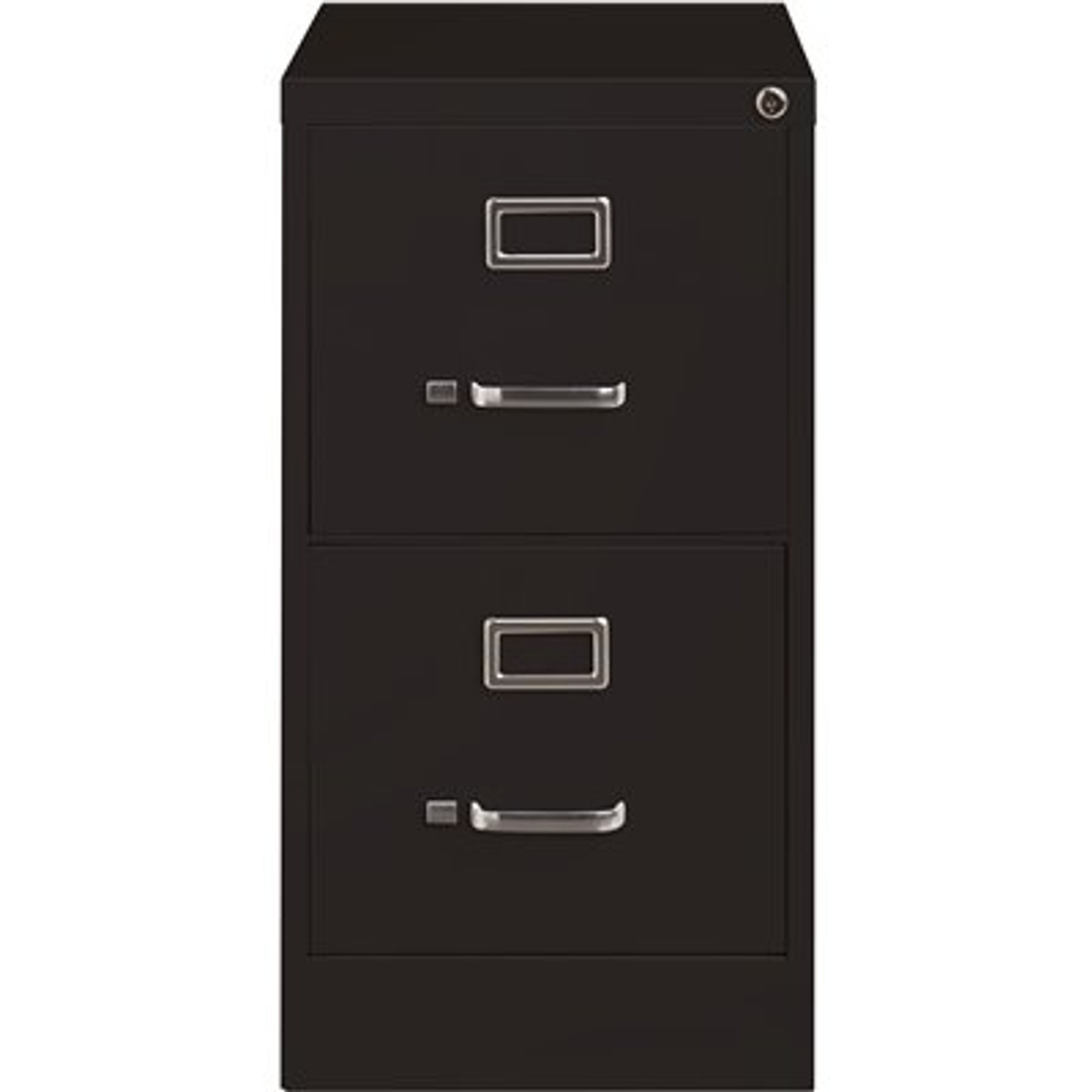 Hirsh 22 In. Deep Black Commercial Metal Vertical File Cabinet With 2-Drawers