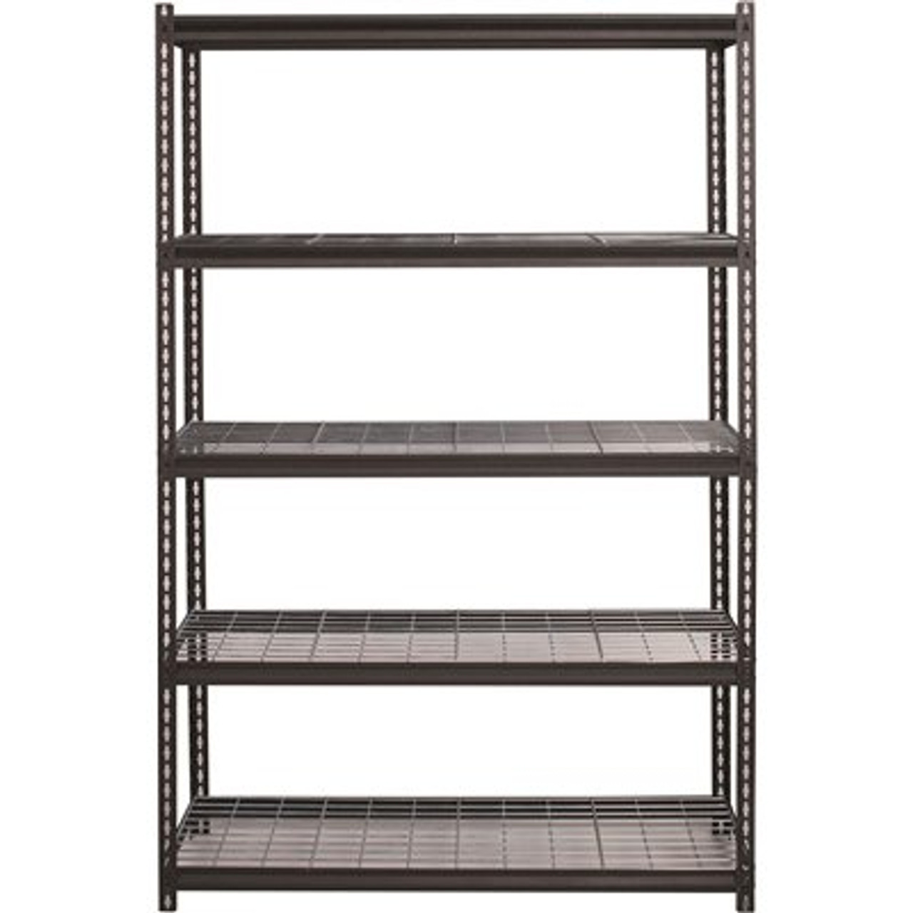 Iron Horse Black 5-Tier Boltless Steel Wire Garage Storage Shelving Unit (48 In. W X 72 In. H X 18 In. D)