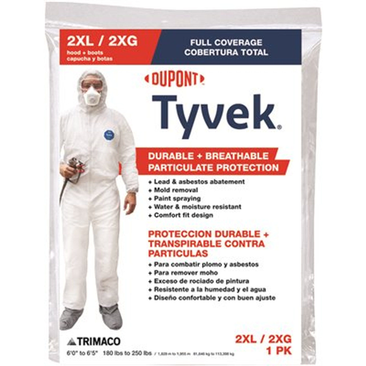 Trimaco Dupont Tyvek 2Xl Painters Coverall With Hood And Boots