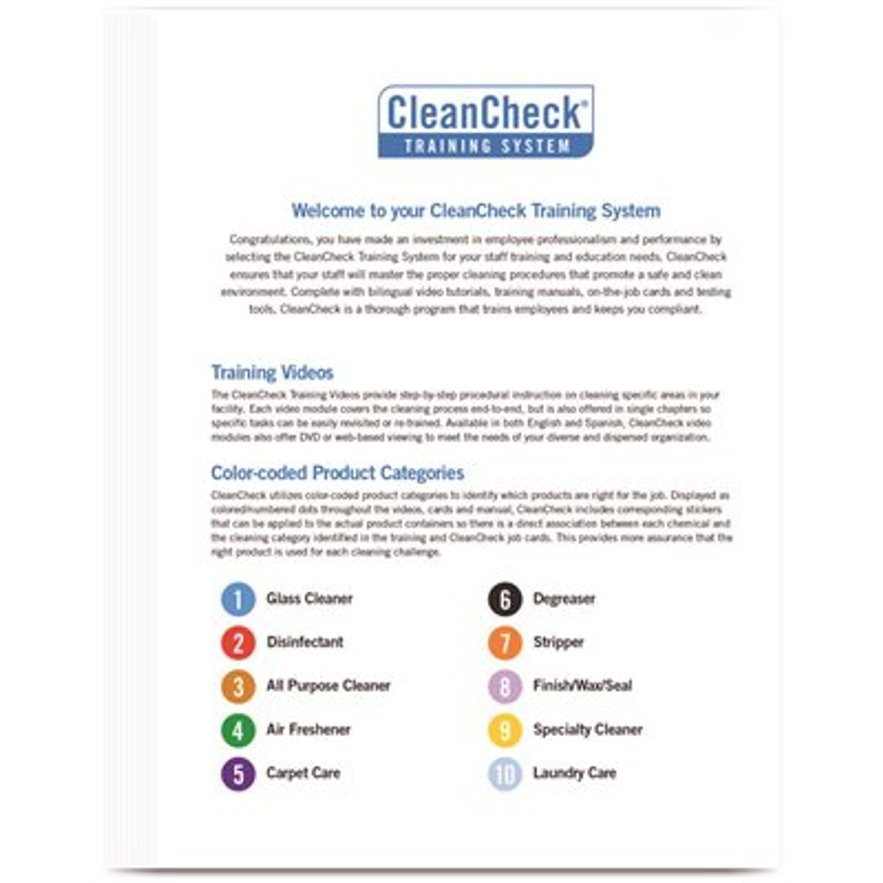 Cleancheck Trainer Manual