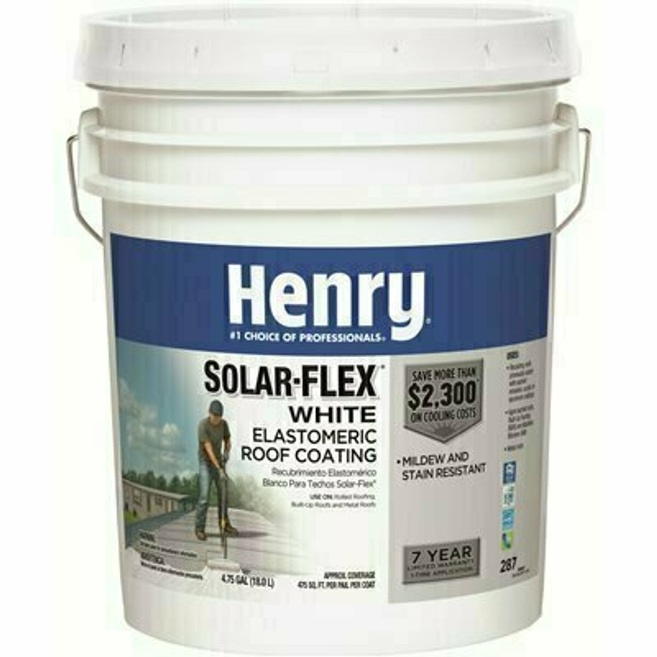 Henry 4.75 Gal. Acrylic Reflective Elastomeric Roof Coating - 100051140