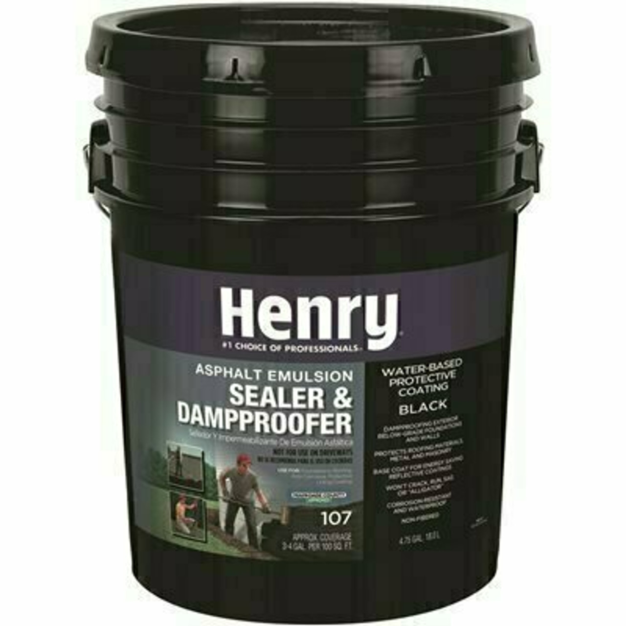Henry 4.75 Gal. Asphalt Emulsion Sealer And Dampproofer Roof Coating