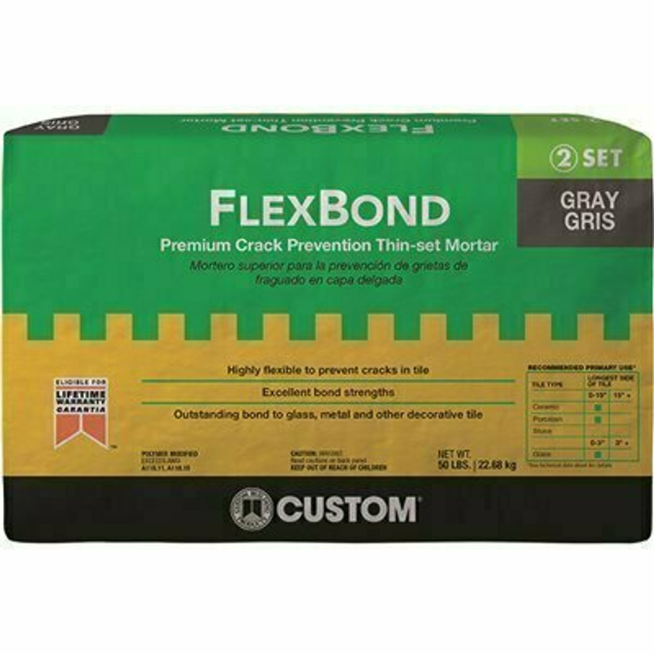 Custom Building Products Flexbond 50 Lb. Gray Fortified Thinset Mortar