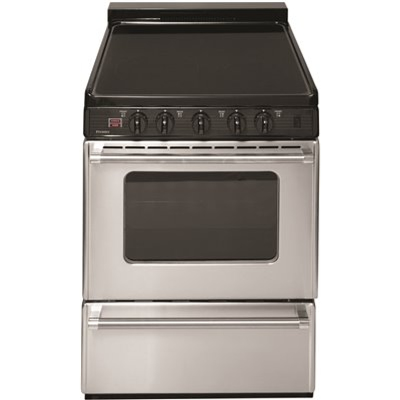 Premier 24 In. 2.97 Cu. Ft. Freestanding Smooth Top Electric Range In Stainless Steel