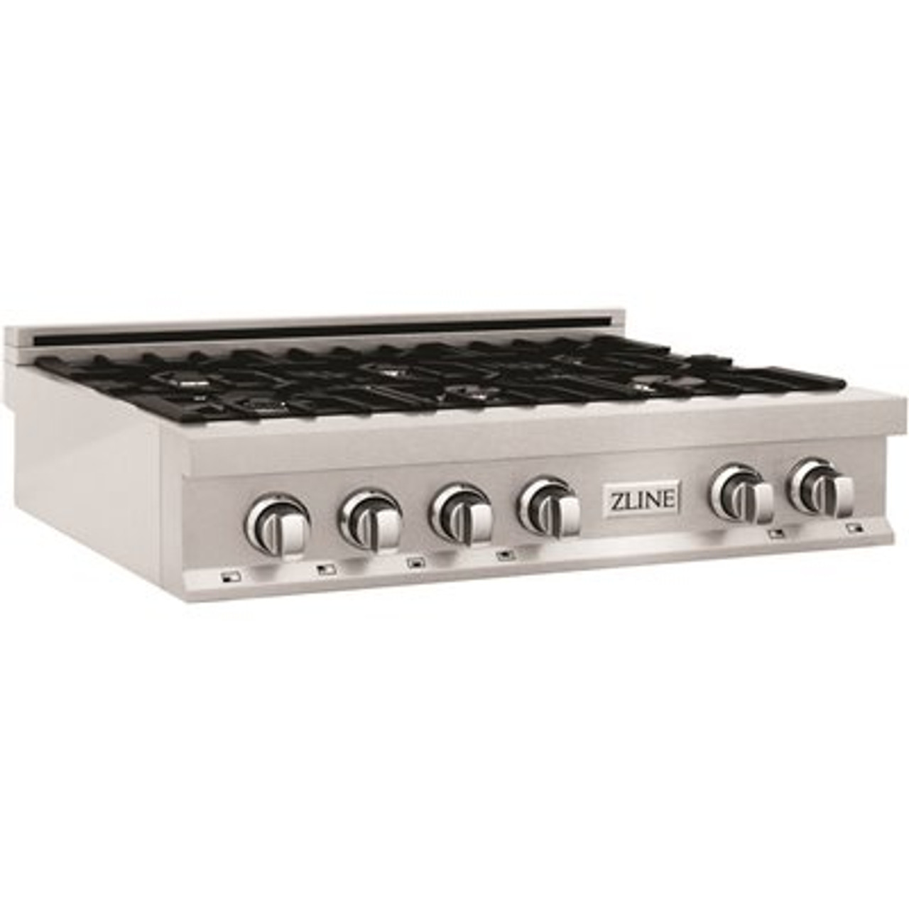 Zline Kitchen And Bath Zline 36 In. Porcelain Gas Cooktop In Durasnow Stainless Steel With 6 Gas Burners
