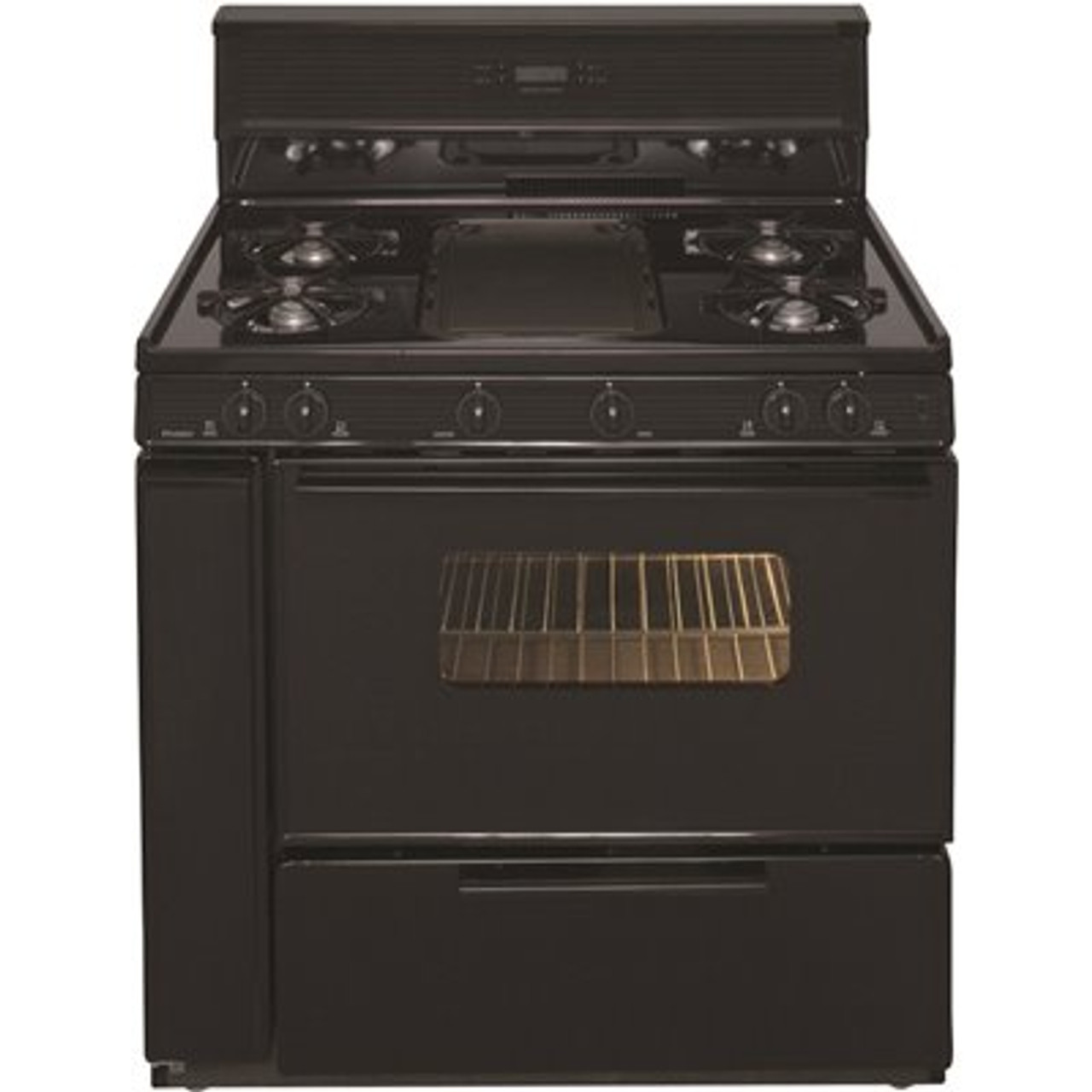 Premier 36 In. 3.91 Cu. Ft. Freestanding Gas Range With 5 Burner And Griddle Package In Black