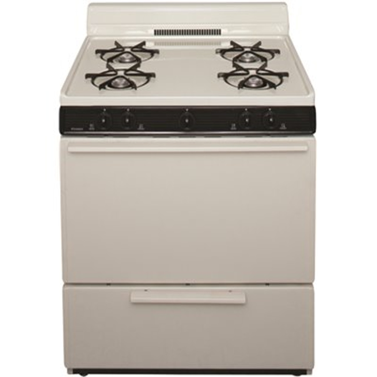 Premier 30 In. 3.91 Cu. Ft. Battery Spark Ignition Gas Range In Biscuit With Black Trim - 203358116