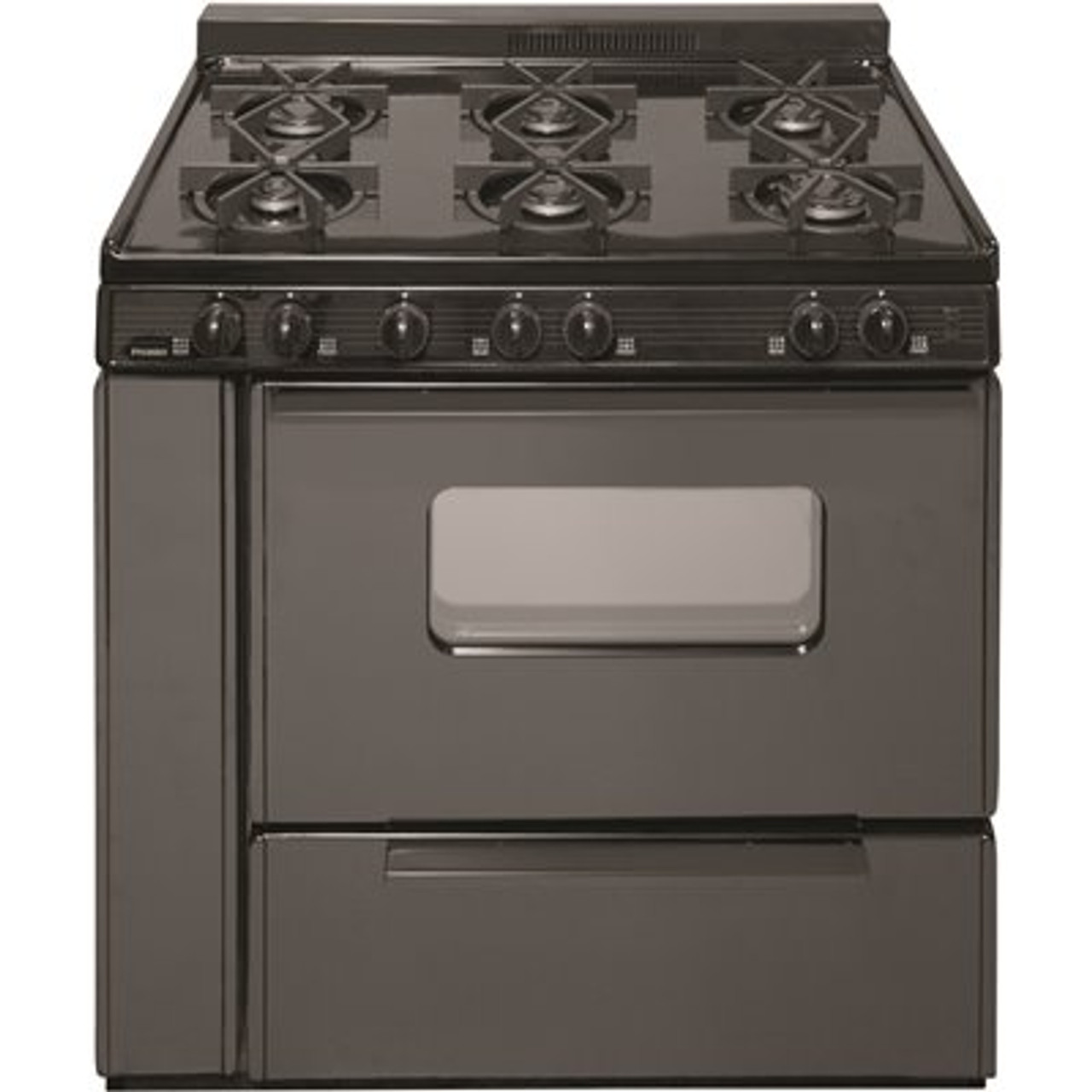 Premier 36 In. 3.91 Cu. Ft. Gas Range With Sealed Burners In Black - 207175511