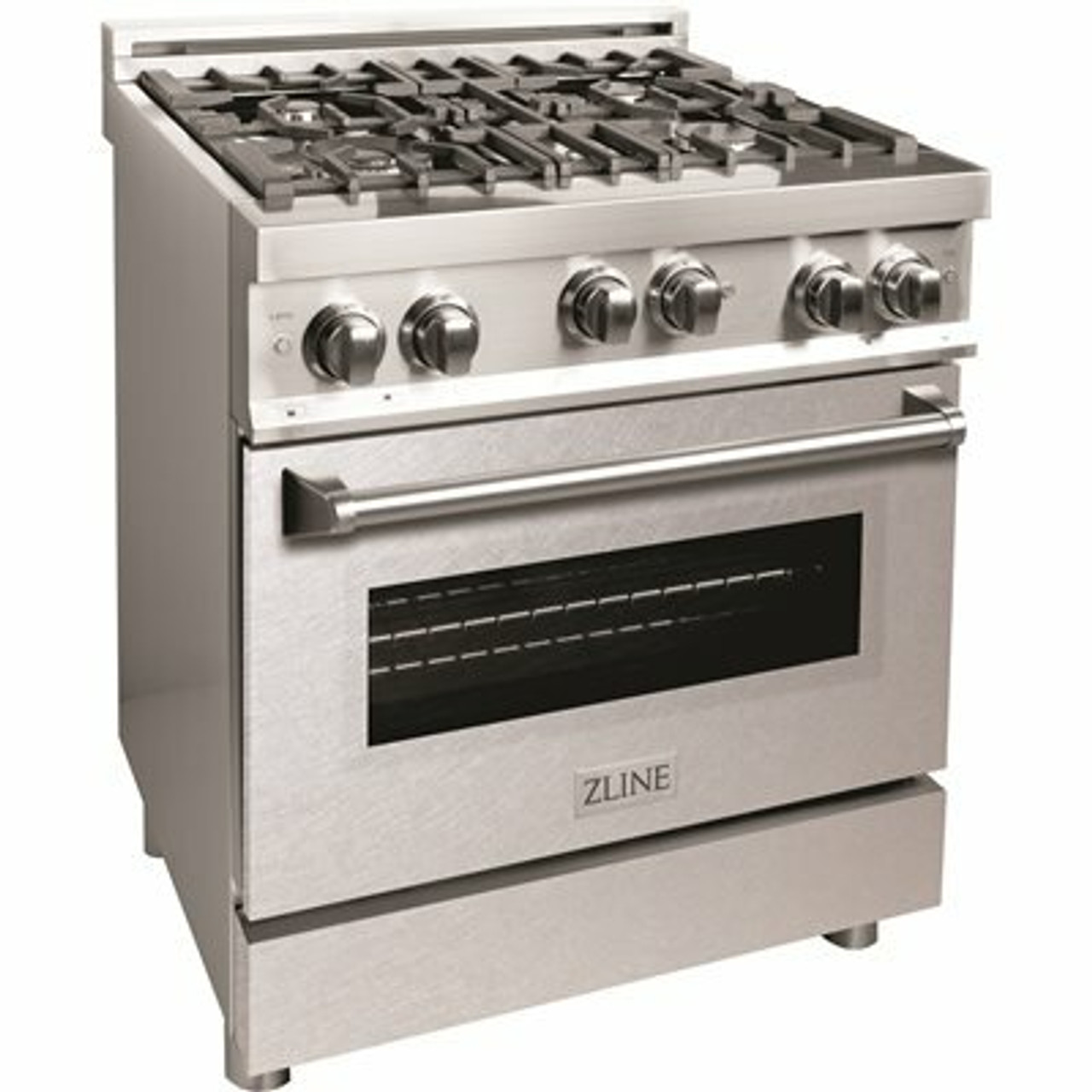 Zline 30 In. 4.0 Cu.Ft. Gas Range With Convection Gas Oven In Stainless Steel With Durasnow Stainless Door (Rg-Sn-30)