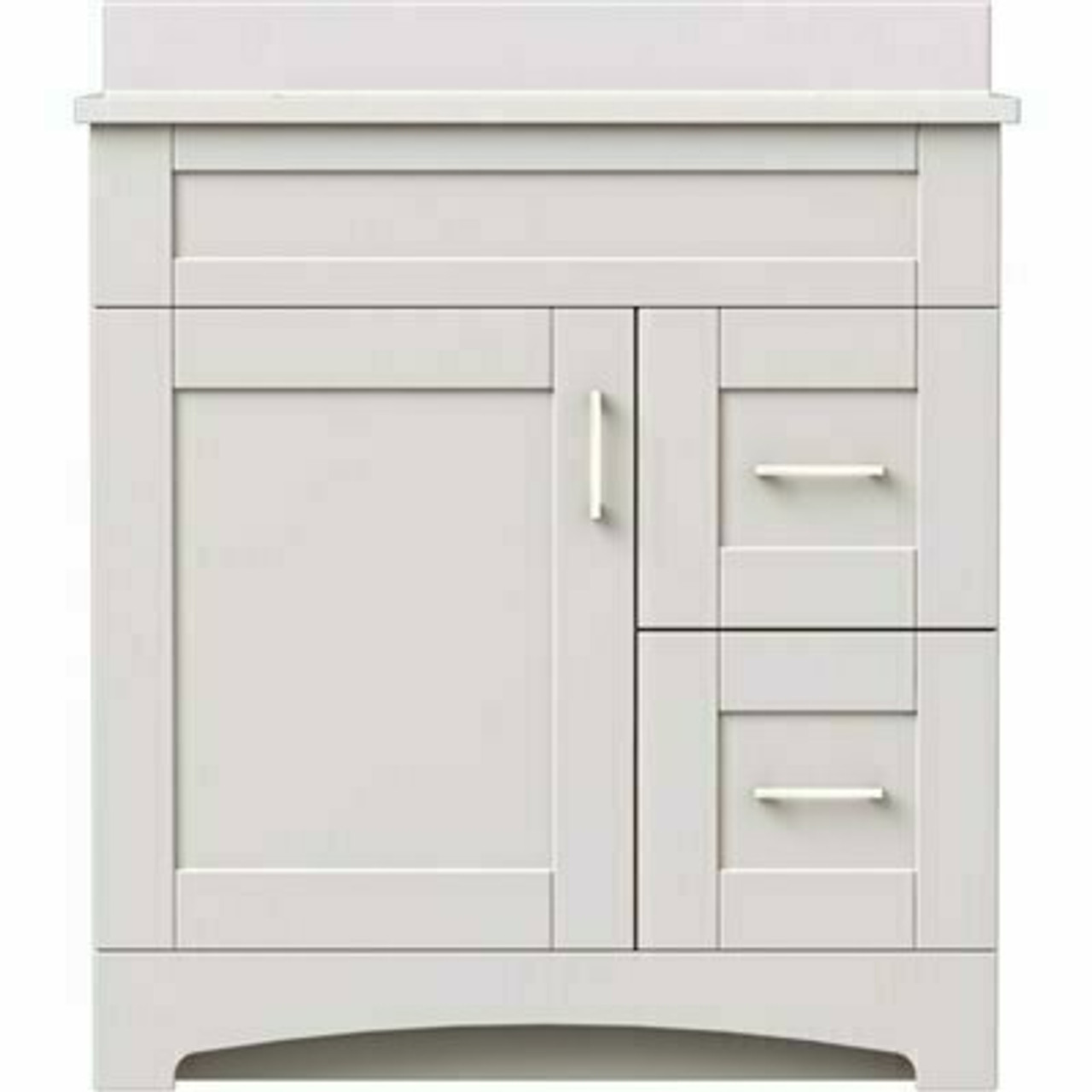 Magickwoods Brixton 30 In. W X 21 In. D Bath Vanity Cabinet In Vanilla White With Right Hand Side Drawers