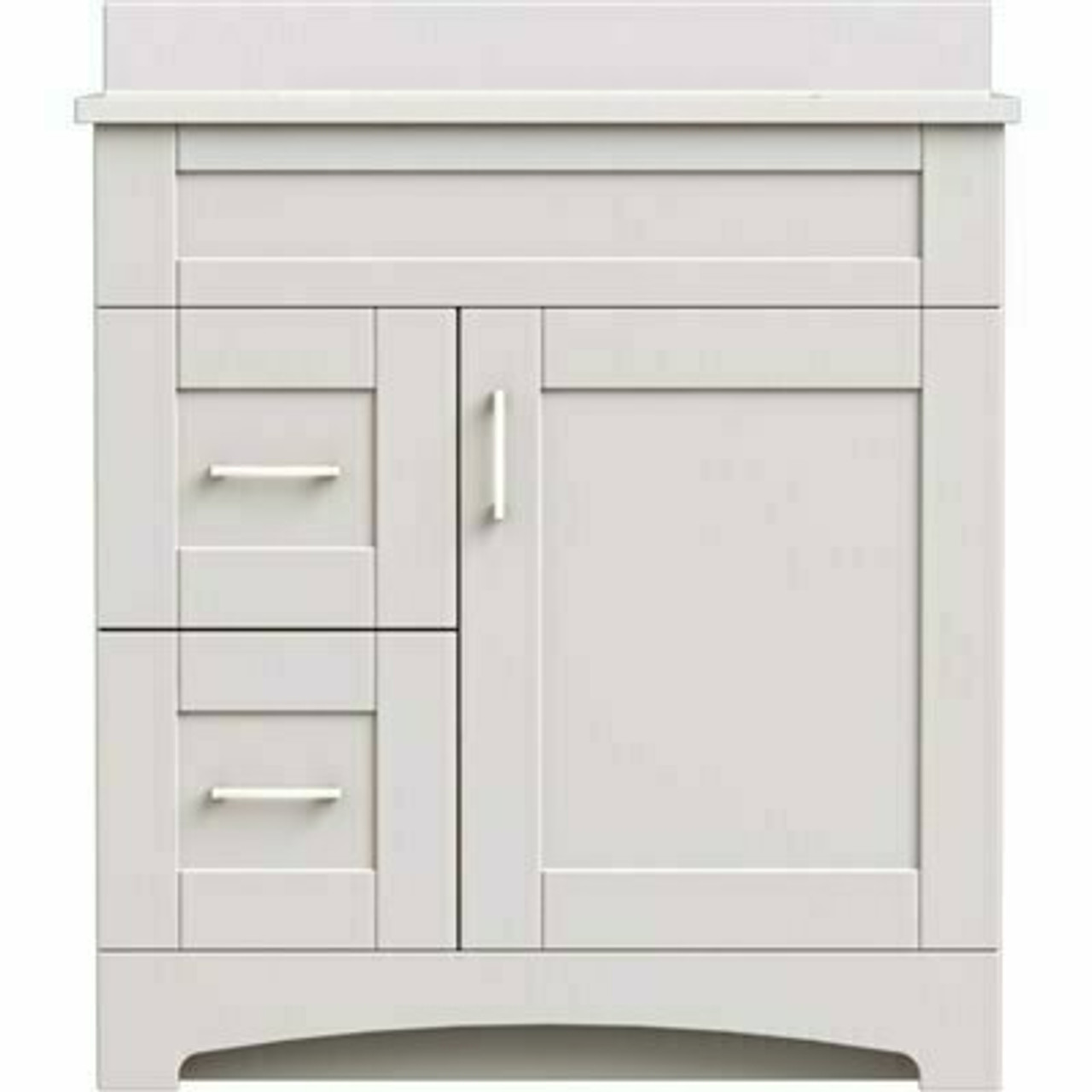 MagickWoods Brixton 30 in. W x 18 in. D Bath Vanity Cabinet in Vanilla White with Left Hand Side Drawers