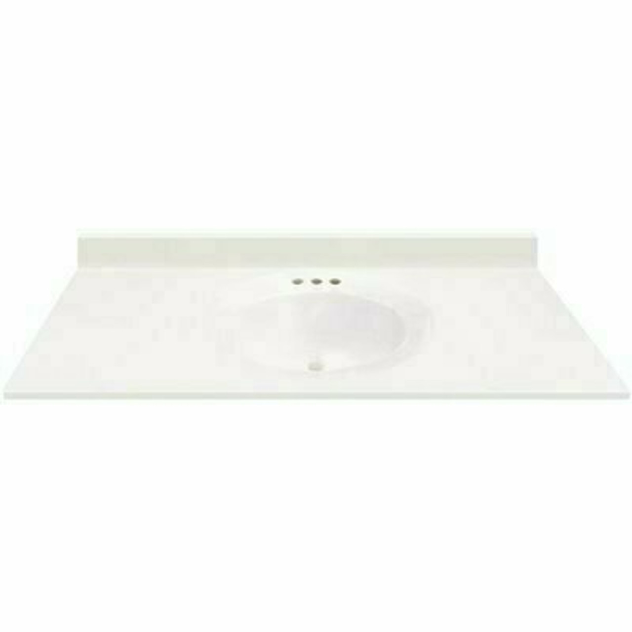 Magickwoods 49 In. W X 22 In. D Cultured Marble Oval Recessed Single Basin Vanity Top In White With White Basin