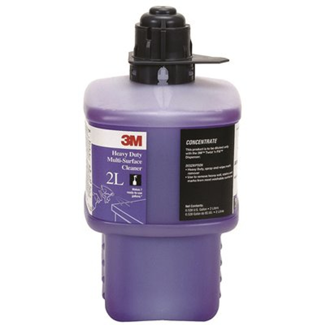 3M 2 Ltr Twist 'N Fill Heavy Duty Multi-Surface Mark Remover 2L Concentrate Gray Cap