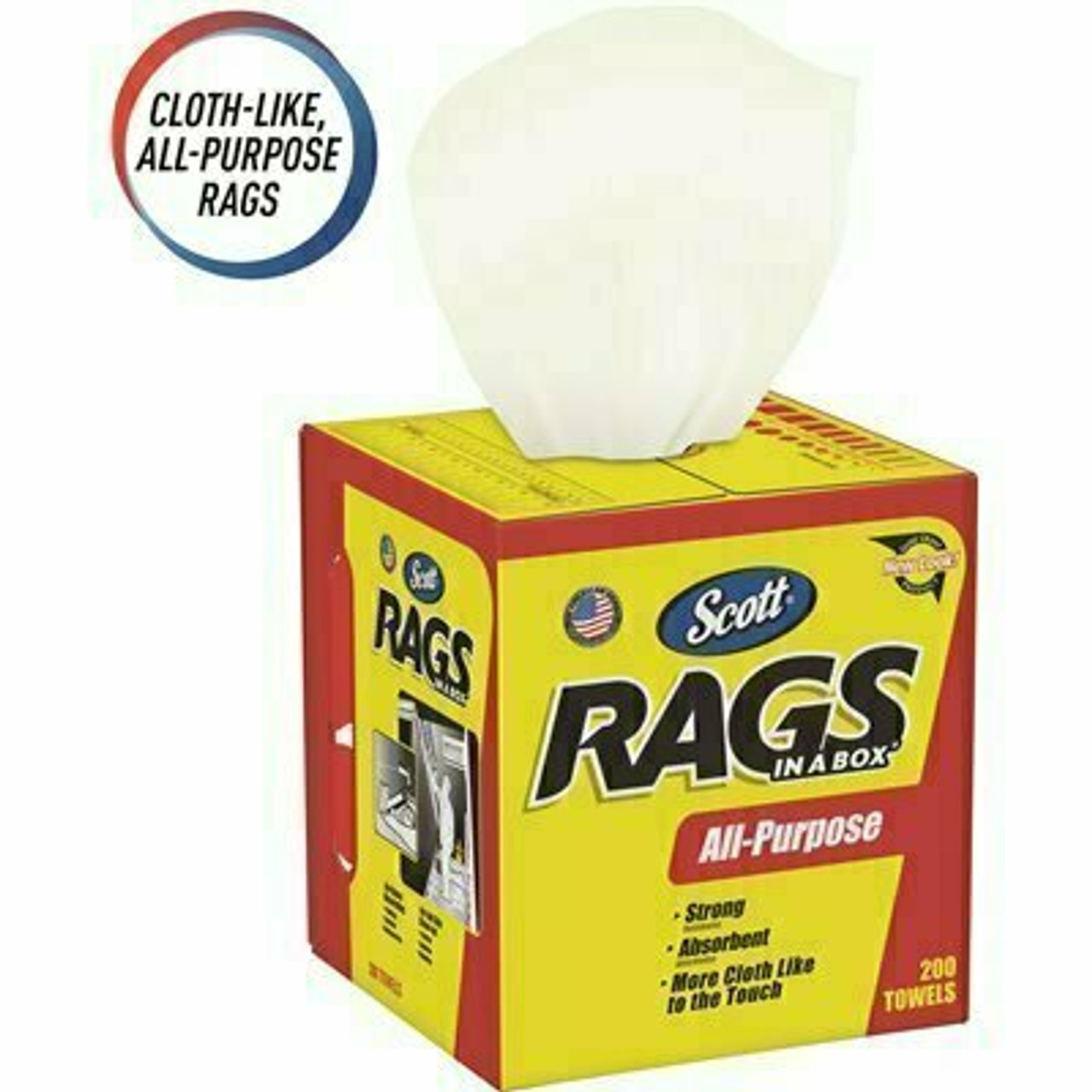 Scott Rags In A Box In White (200-Shop Towels Per Box)