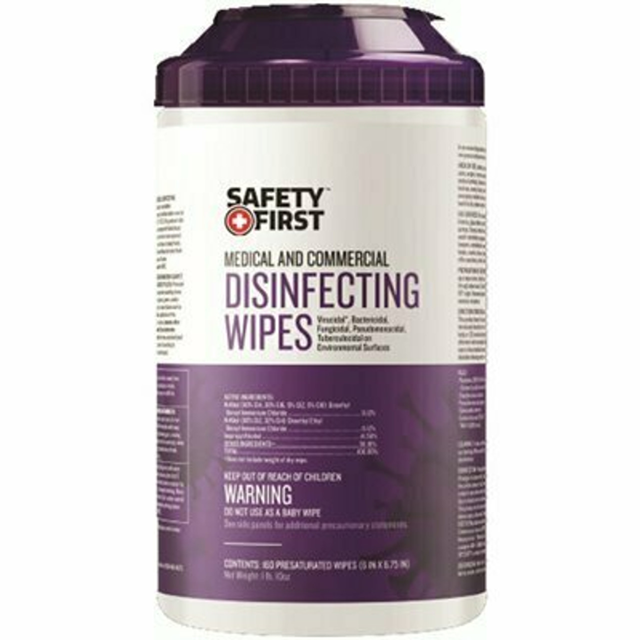 Safety First Medical And Commercial Disinfecting Wipes (80-Wipes)
