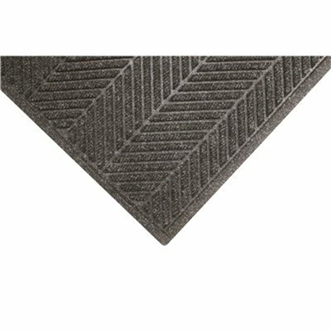 M+A Matting Waterhog Max Heringbone Fashion Grey Ash 101 in. x 71 in. Commercial Floor Mat
