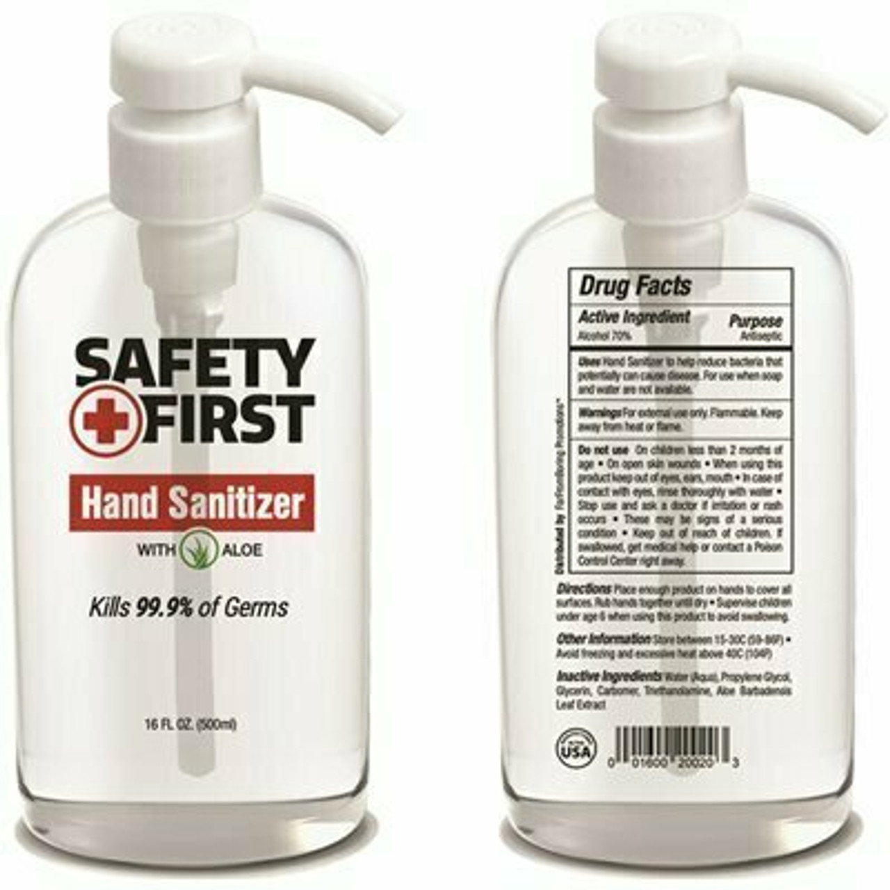 16 Oz. Safety First Hand Sanitizer Ipa