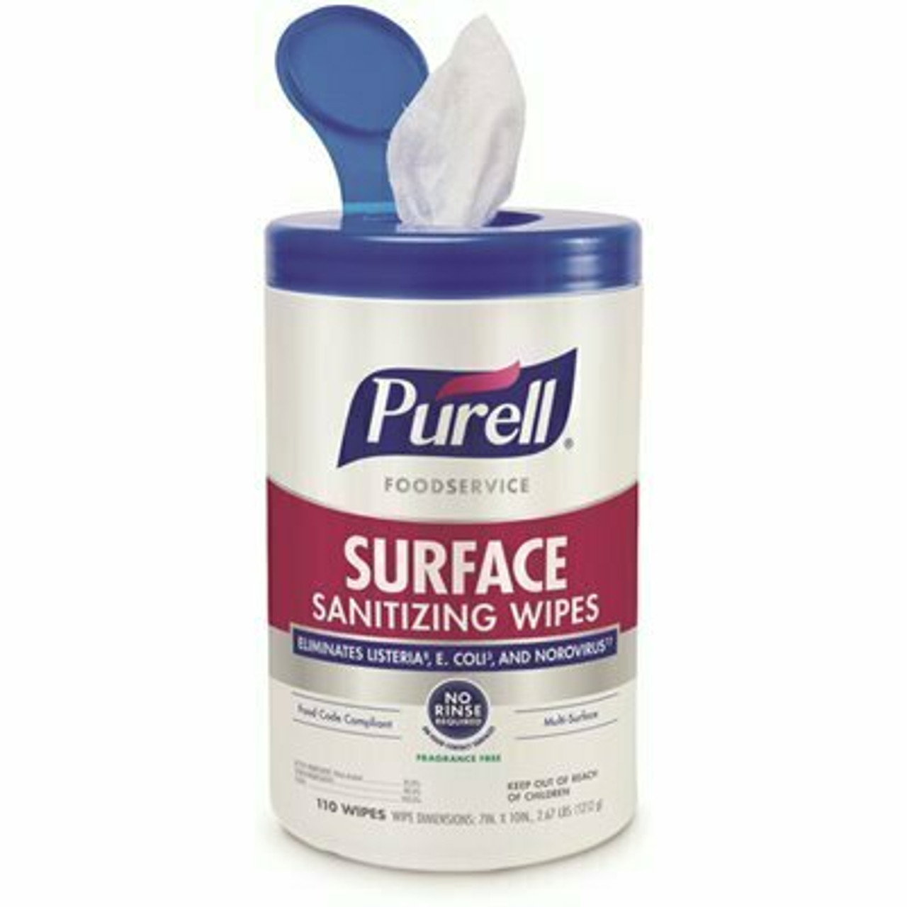 Purell Foodservice Canister Surface Sanitizing Wipes (100-Count)(6-Pack)