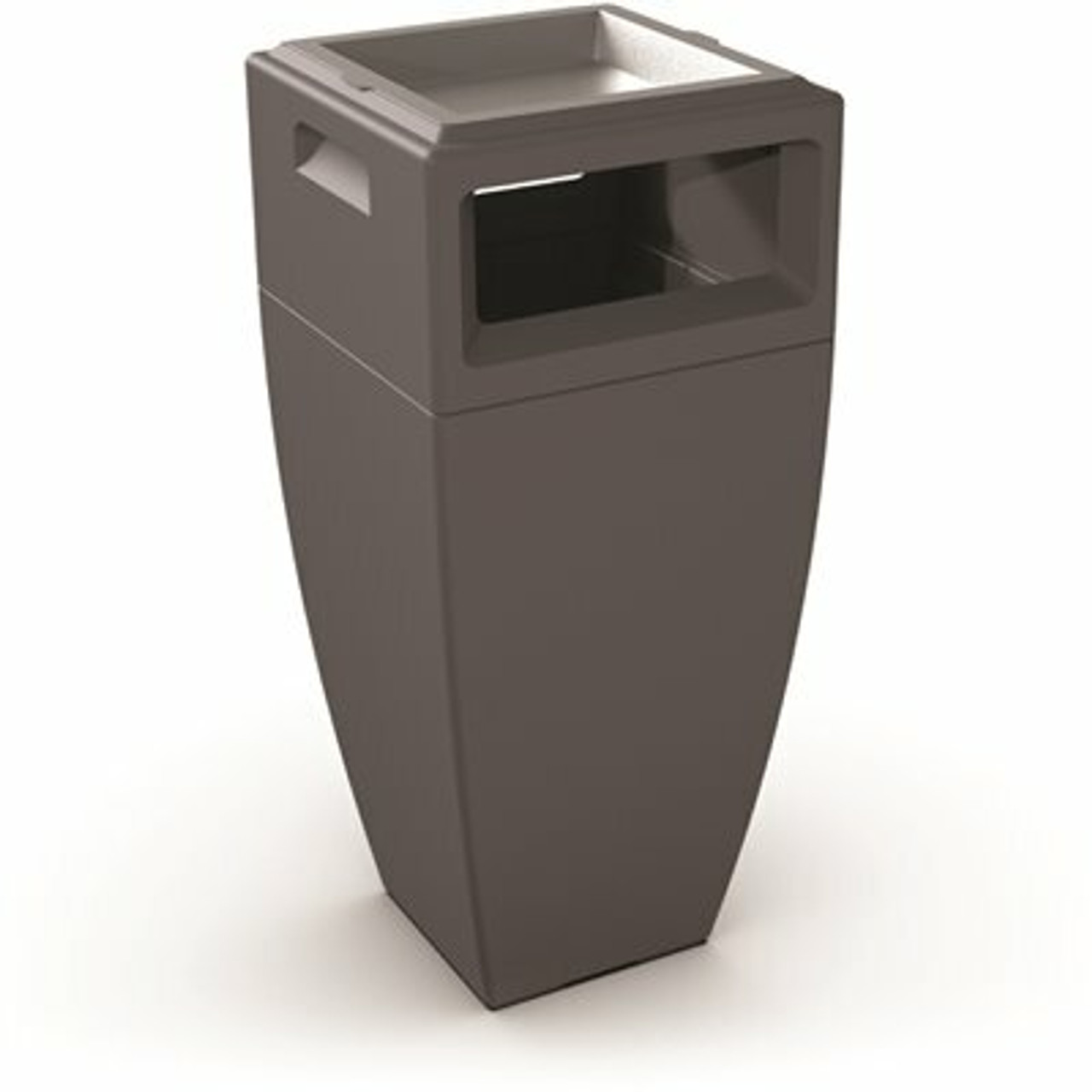 Mayne Kobi Waste Bin W/Ash Tray 24 Gal. Graphite Grey Commercial Trash Can