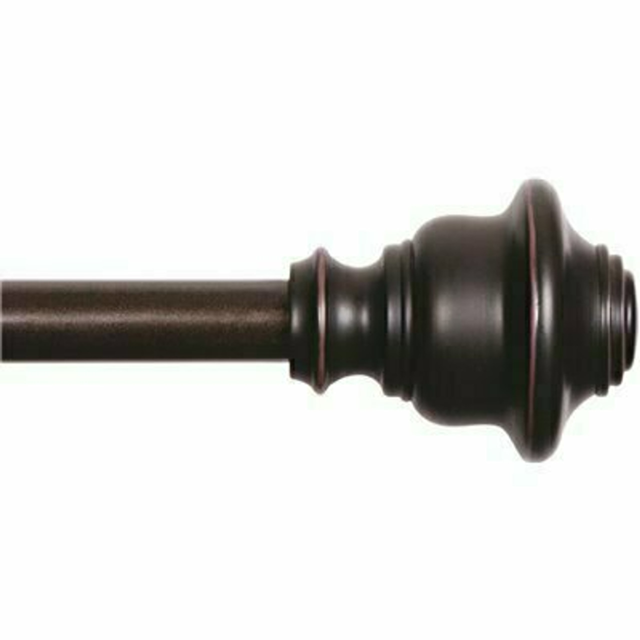 Kenney Fast Fit Finn 66 In. - 120 In. Adjustable 5/8 In. Single Decorative Window Curtain Rod In Weathered Brown