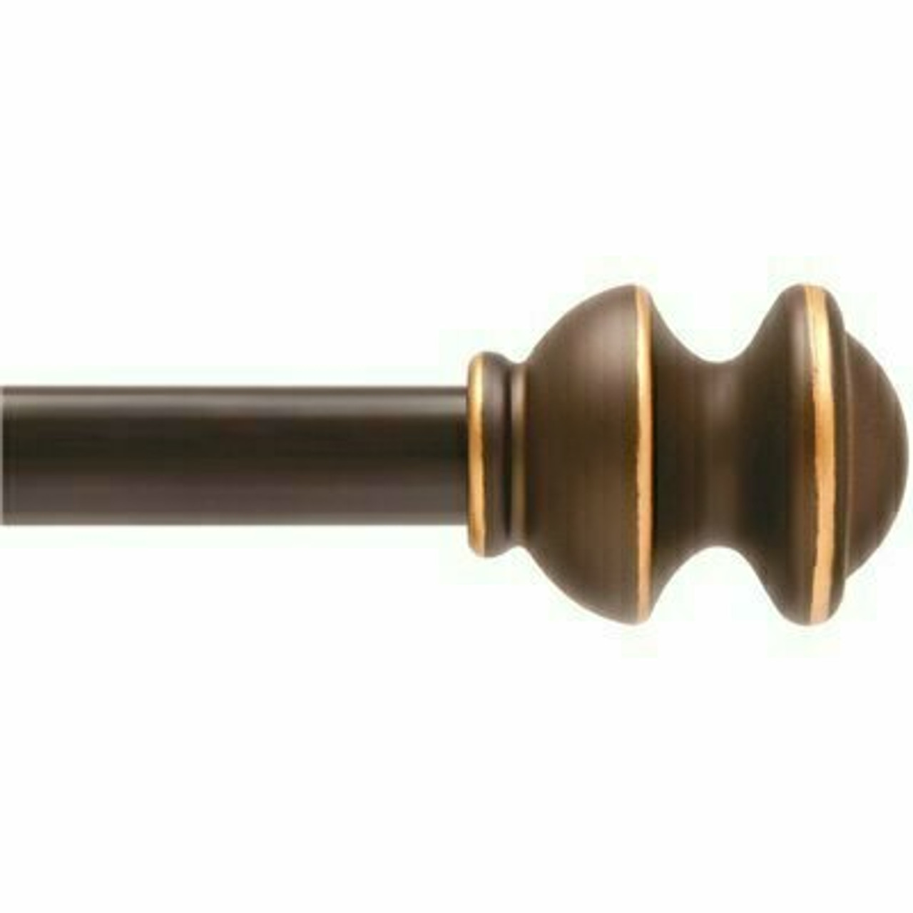 Kenney Kendall 48 In. - 86 In. Adjustable 5/8 Single Standard Decorative Window Curtain Rod In Oil Rubbed Bronze