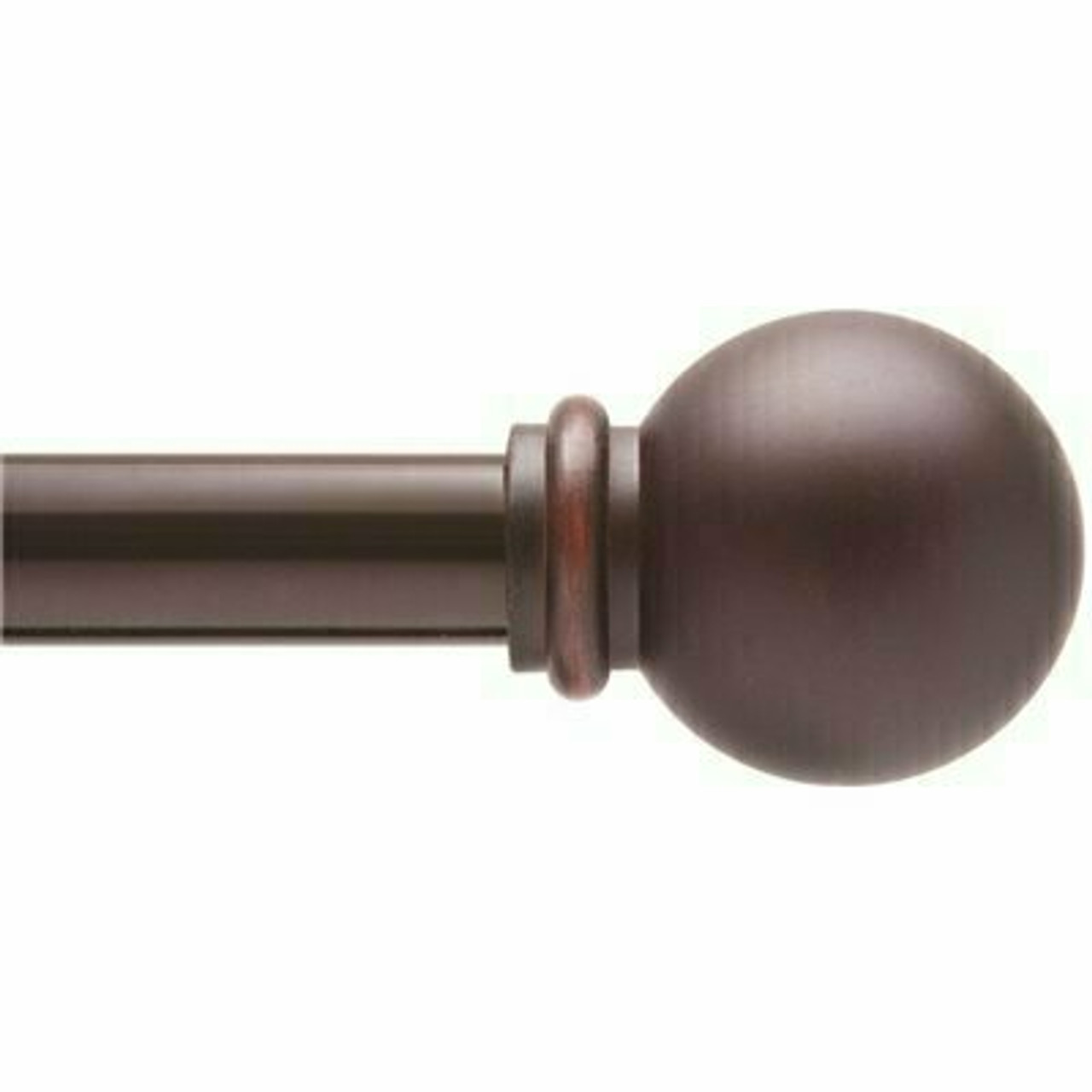Kenney Chelsea 48 In. - 86 In. Adjustable 5/8 In. Single Standard Decorative Window Curtain Rod In Weathered Brown
