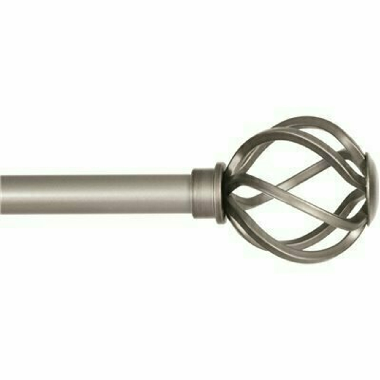 Kenney Cage 28 In. - 48 In. Adjustable 5/8 In. Single Standard Decorative Window Curtain Rod In Pewter