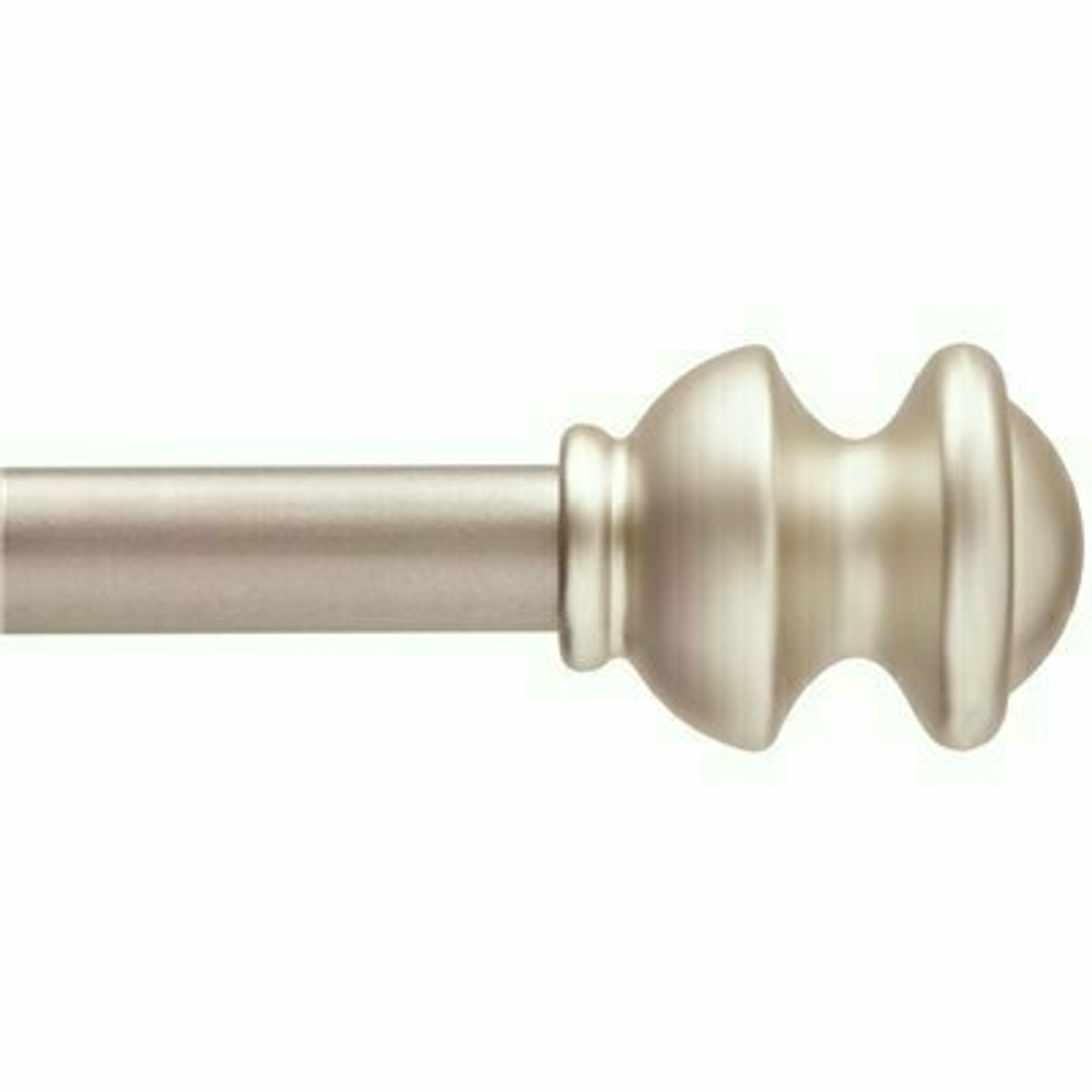 Kenney Kendall 28 In. - 48 In. Adjustable 5/8 Single Standard Decorative Window Curtain Rod In Brushed Nickel