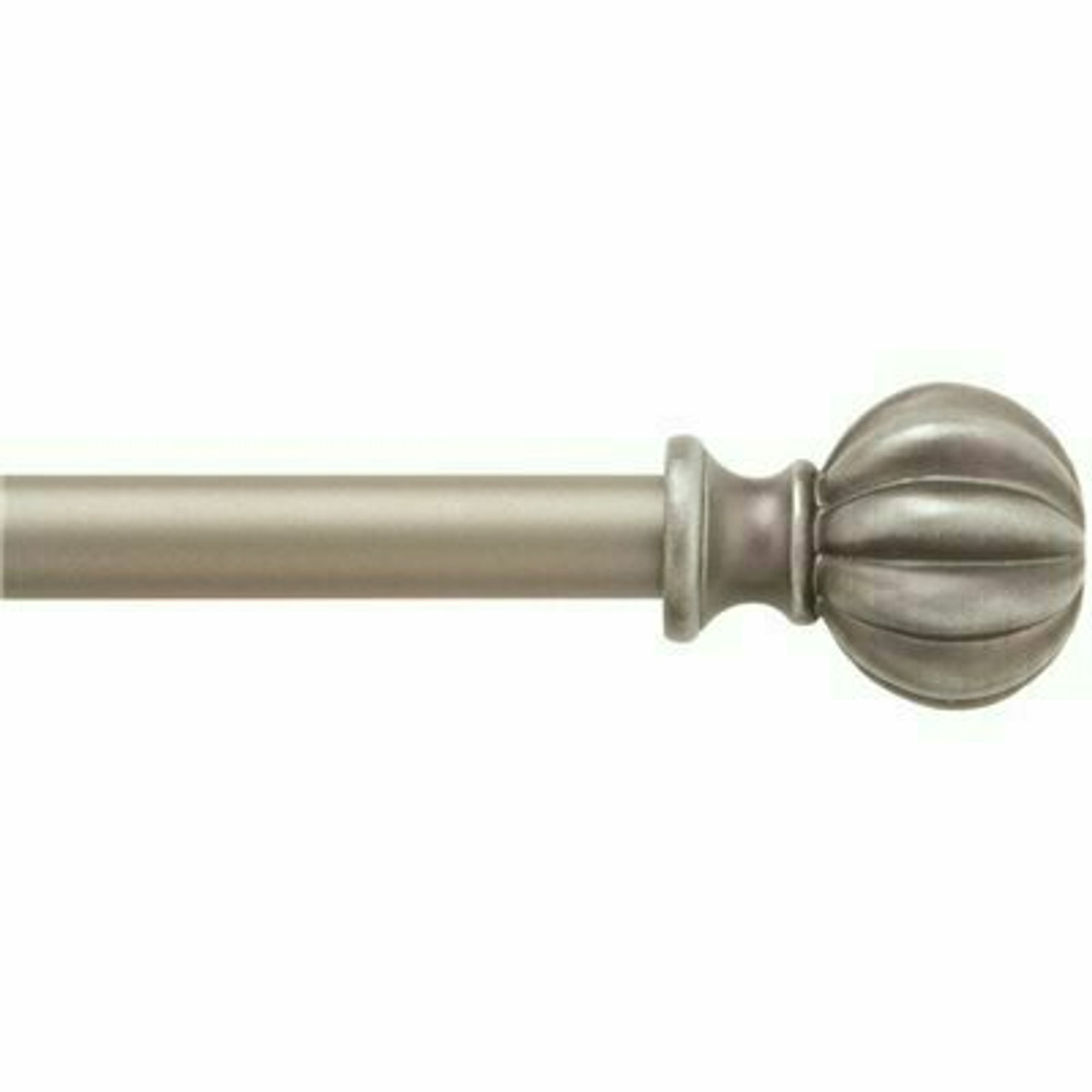 Kenney Rachel 28 In. - 48 In. Adjustable 5/8 In. Single Standard Decorative Window Curtain Rod In Italian Pewter