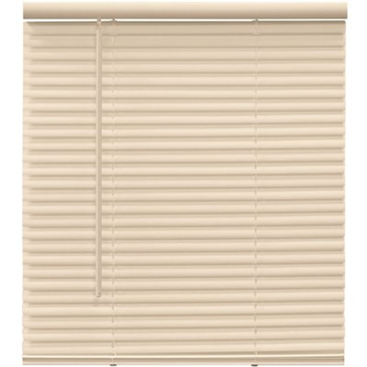 Champion Trutouch Alabaster Cordless Light Filtering Vinyl Mini Blinds With 1 In. Slats 72 In. W X 72 In. L