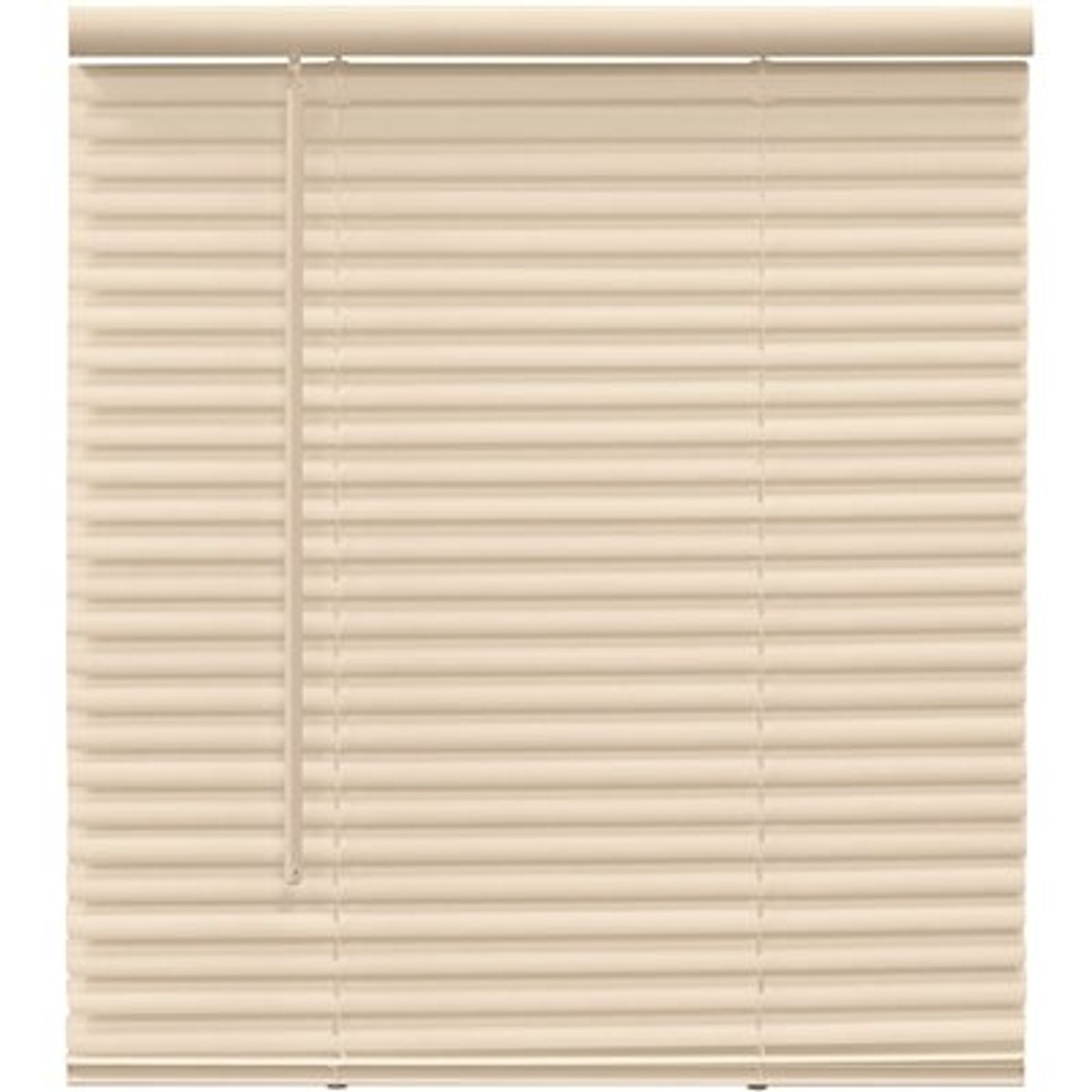 Champion Trutouch Alabaster Cordless Light Filtering Vinyl Mini Blinds With 1 In. Slats 70 In. W X 64 In. L