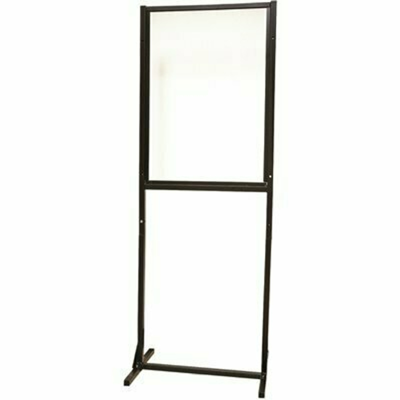 24 in. x 66 in. x 1 in. Protective Sneeze Plexi Shield - SCO with Levelers
