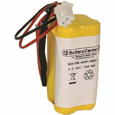 4.8-Volt 350 mAh Replacement for the Corun Ni-Cd AAA 300 mAh 4.8-Volt Nicad Emergency Lighting Battery (Rechargeable)