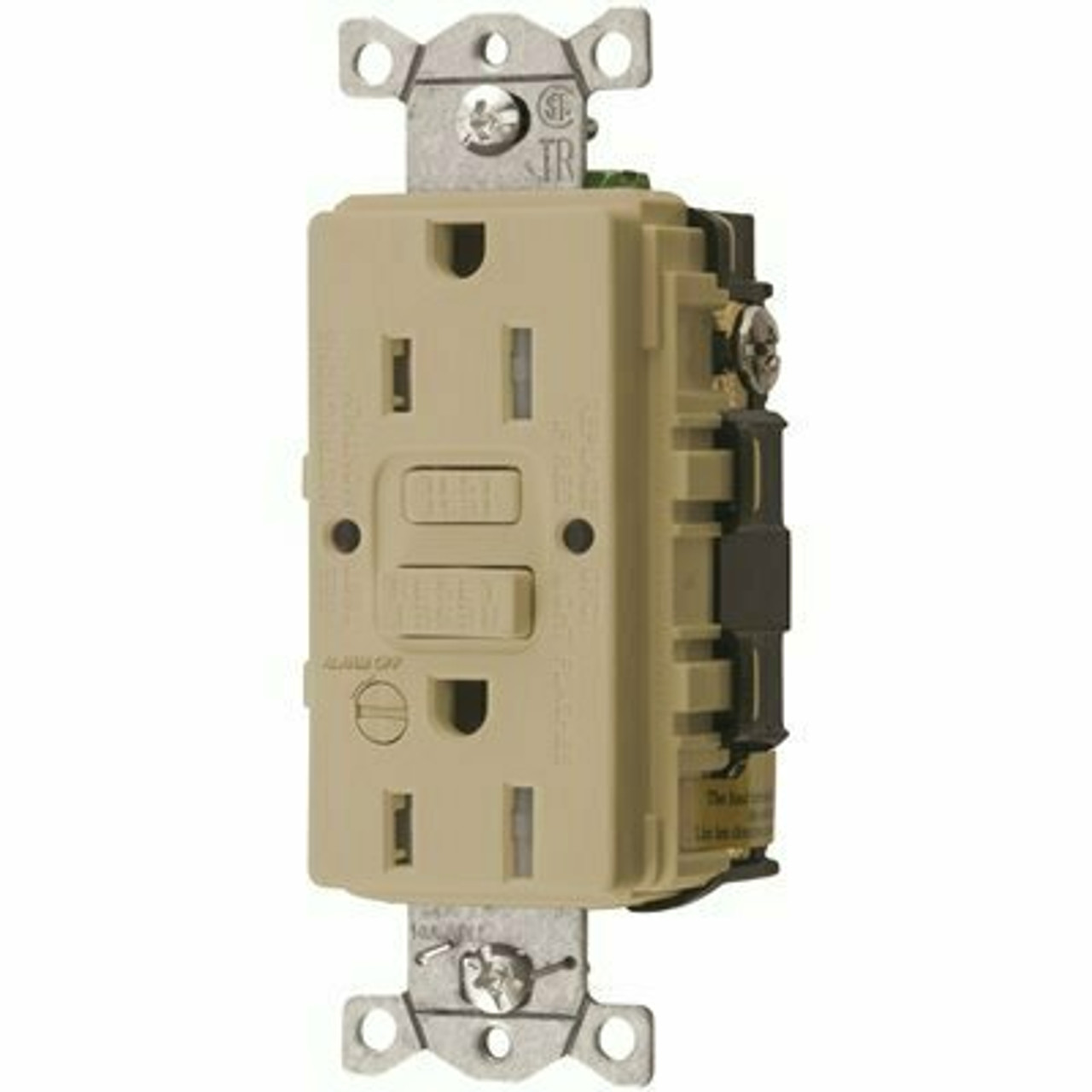 Hubbell Wiring Commercial 15 Amp Tamper Resistant Gfci Duplex Outlet, Ivory - 314045730
