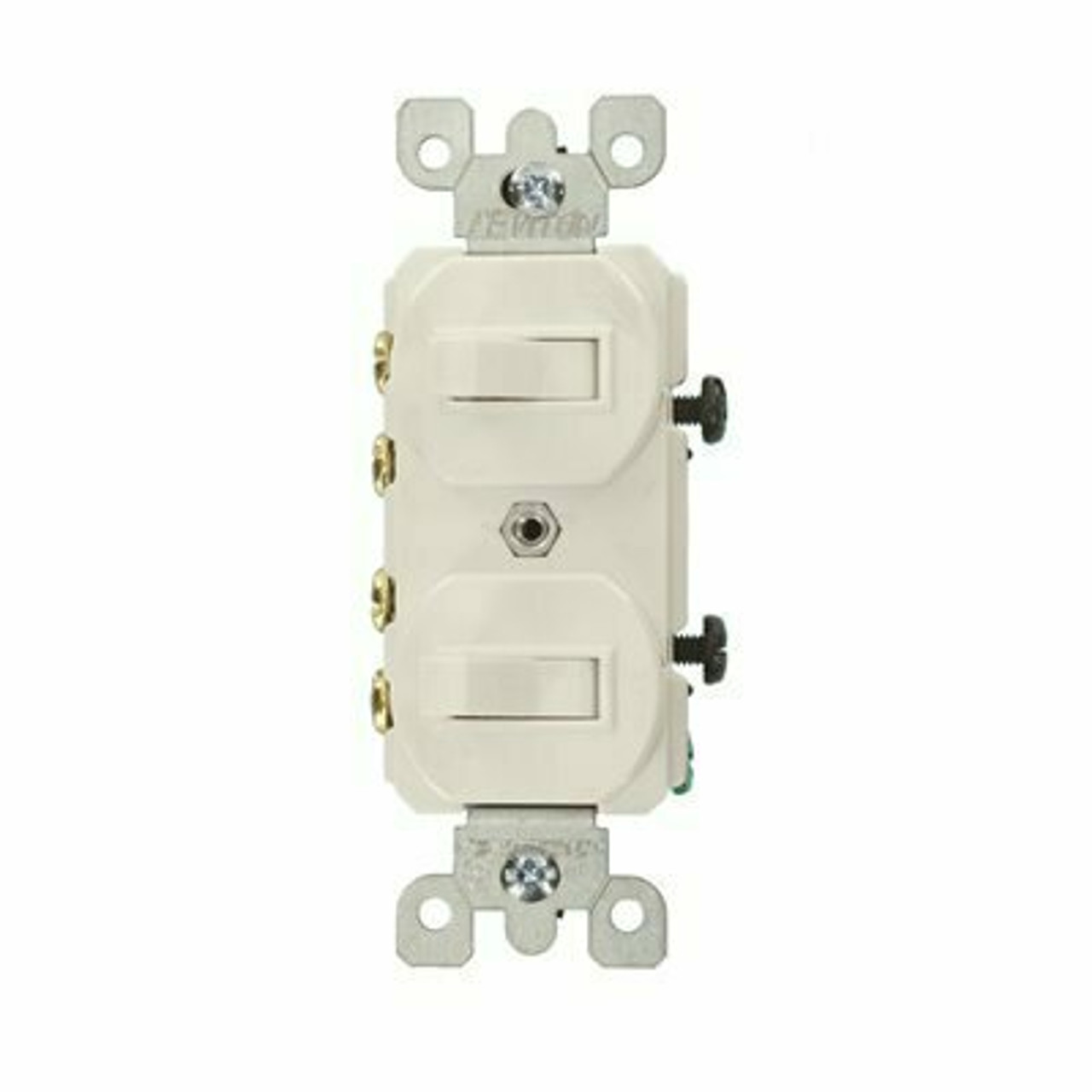 Leviton 15 Amp Commercial Grade Combination Two 3-Way Toggle Switches, White