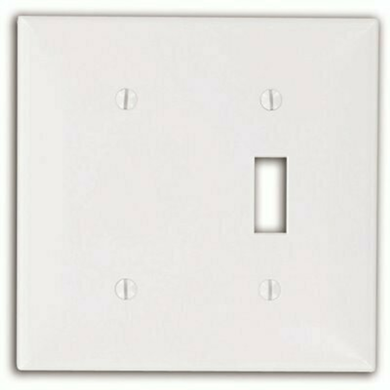 Leviton White 2-Gang 1-Toggle/1-Blank Wall Plate (1-Pack)