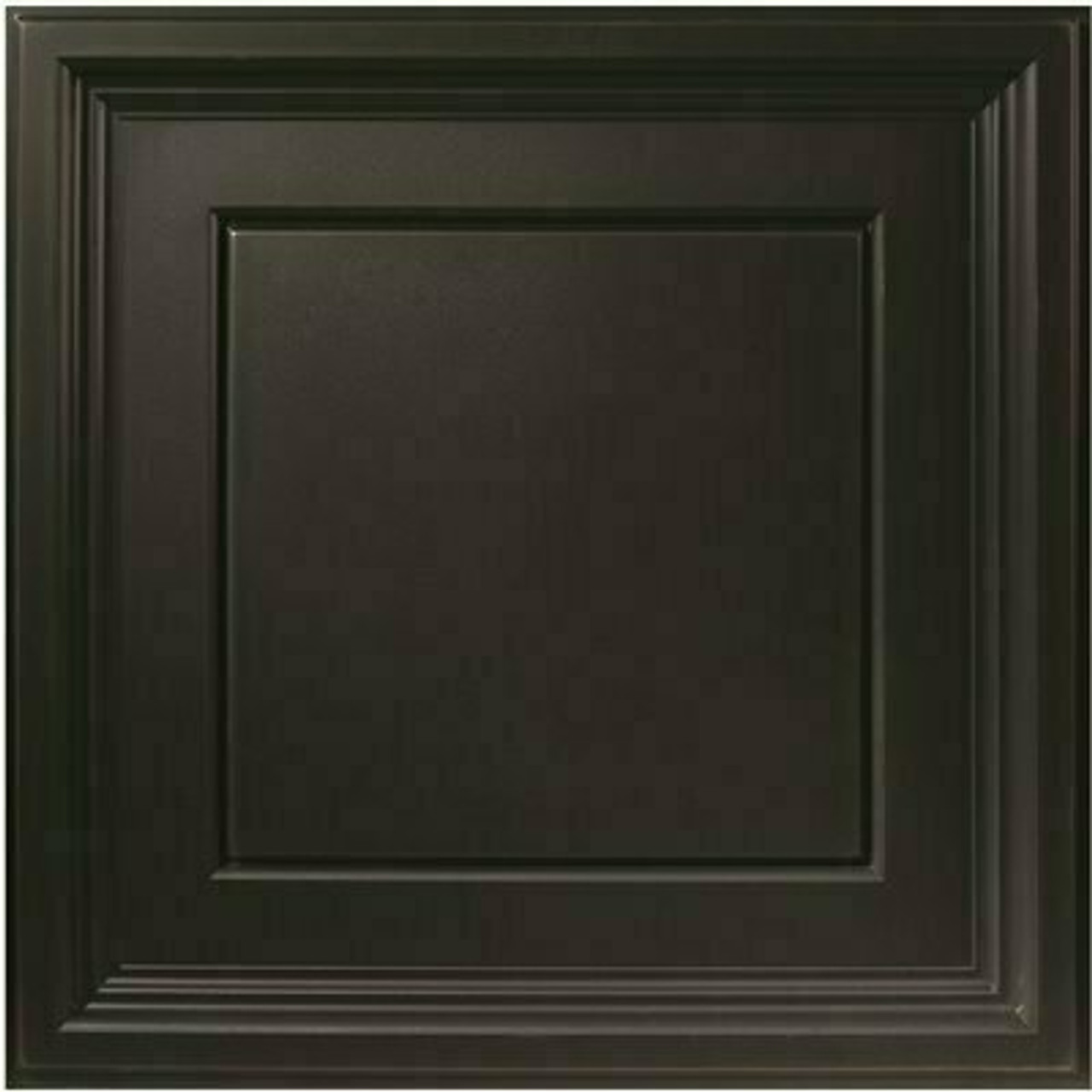 Genesis 23.75In. X 23.75In. Icon Coffer Lay In Vinyl Black Ceiling Panel (Case Of 12)
