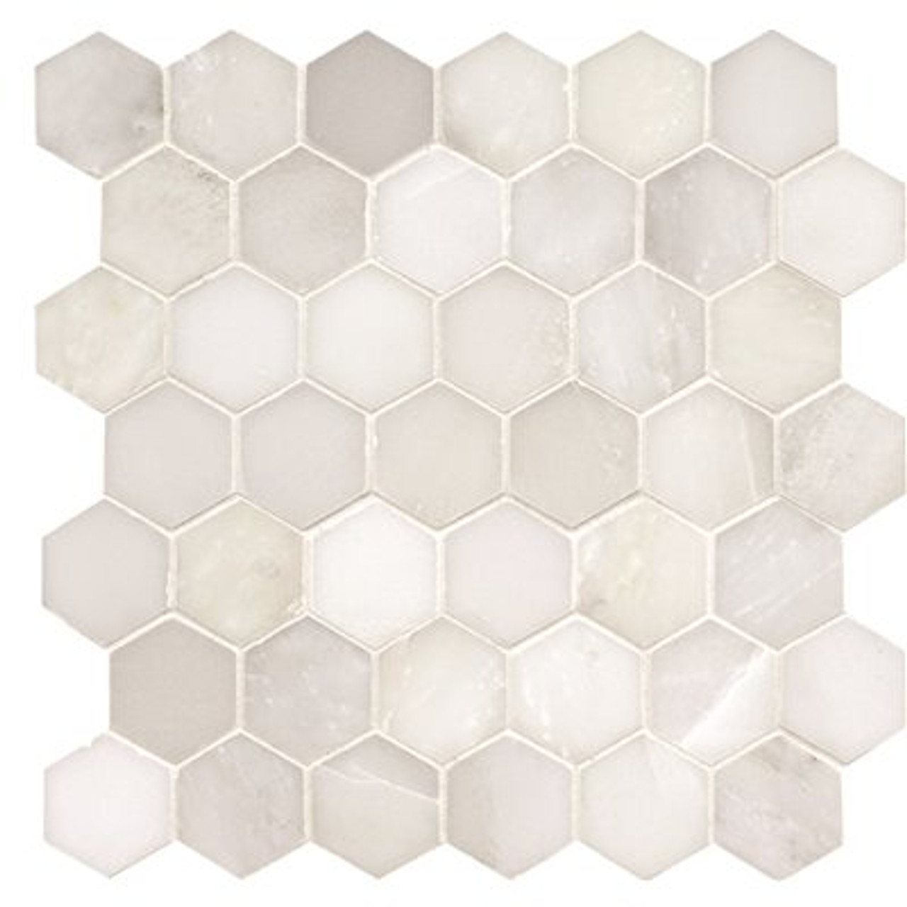 Msi Greecian White Hexagon 12 In. X 11.75 In. X 10 Mm Polished Marble Mosaic Tile (9.8 Sq. Ft. / Case)