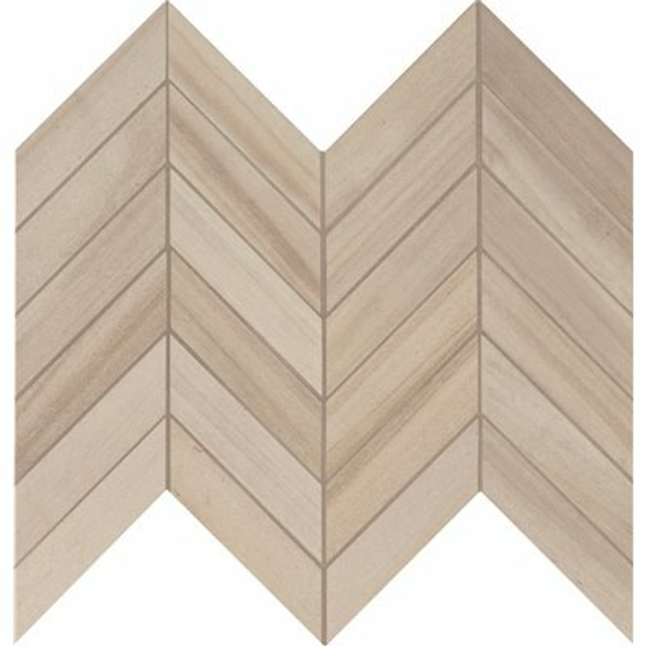 Msi Havenwood Dove Chevron 12 In. X 15 In. X 9Mm Matte Porcelain Mosaic Tile (10 Sq. Ft. / Case)