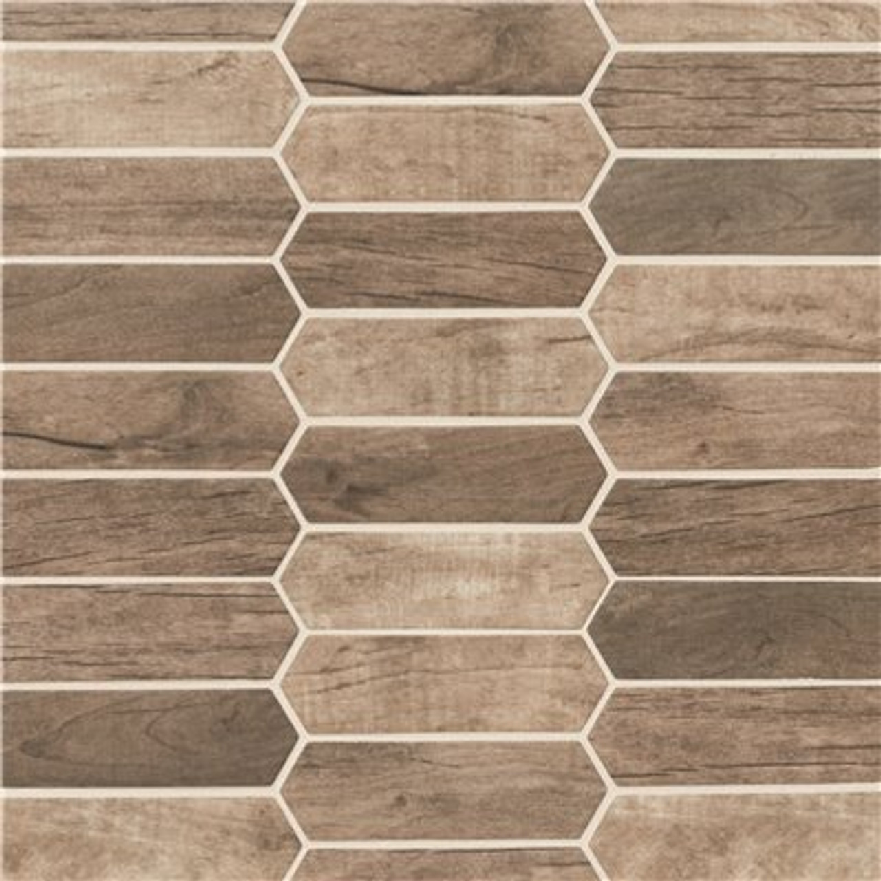 Msi Weathered Wood Picket 9.5 In. X 14 In. X 6Mm Glass Mesh-Mounted Mosaic Tile (14.55 Sq. Ft./Case)