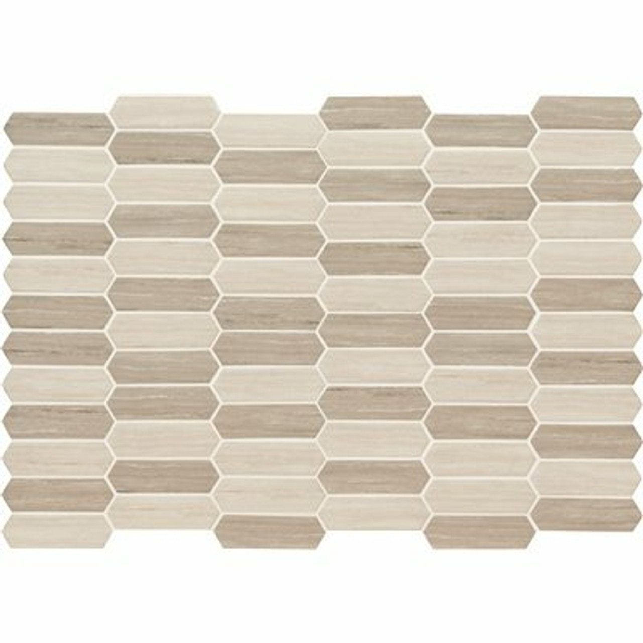 Msi Silva Oak Picket 9.5 In. X 14 In. X 6 Mm Glass Mesh-Mounted Mosaic Tile (14.55 Sq. Ft./Case)