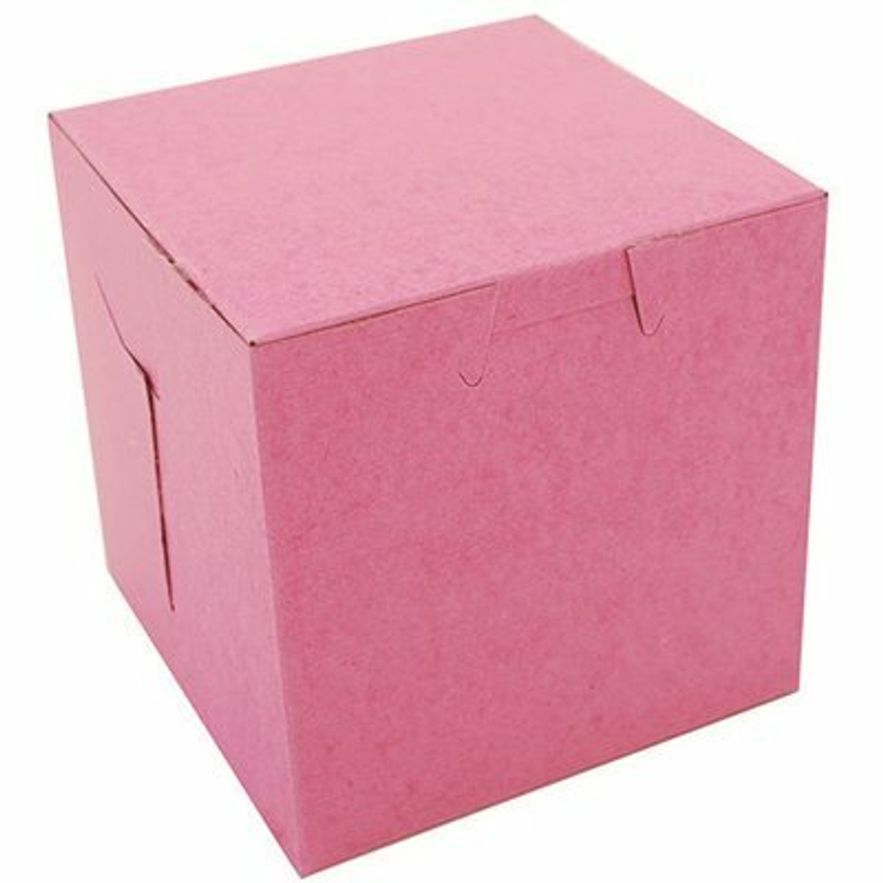 Southern Champion Tray Pink Non-Window Bakery Box W/Tuck-In Lid 4 X 4 X 4" (200 Per Case)