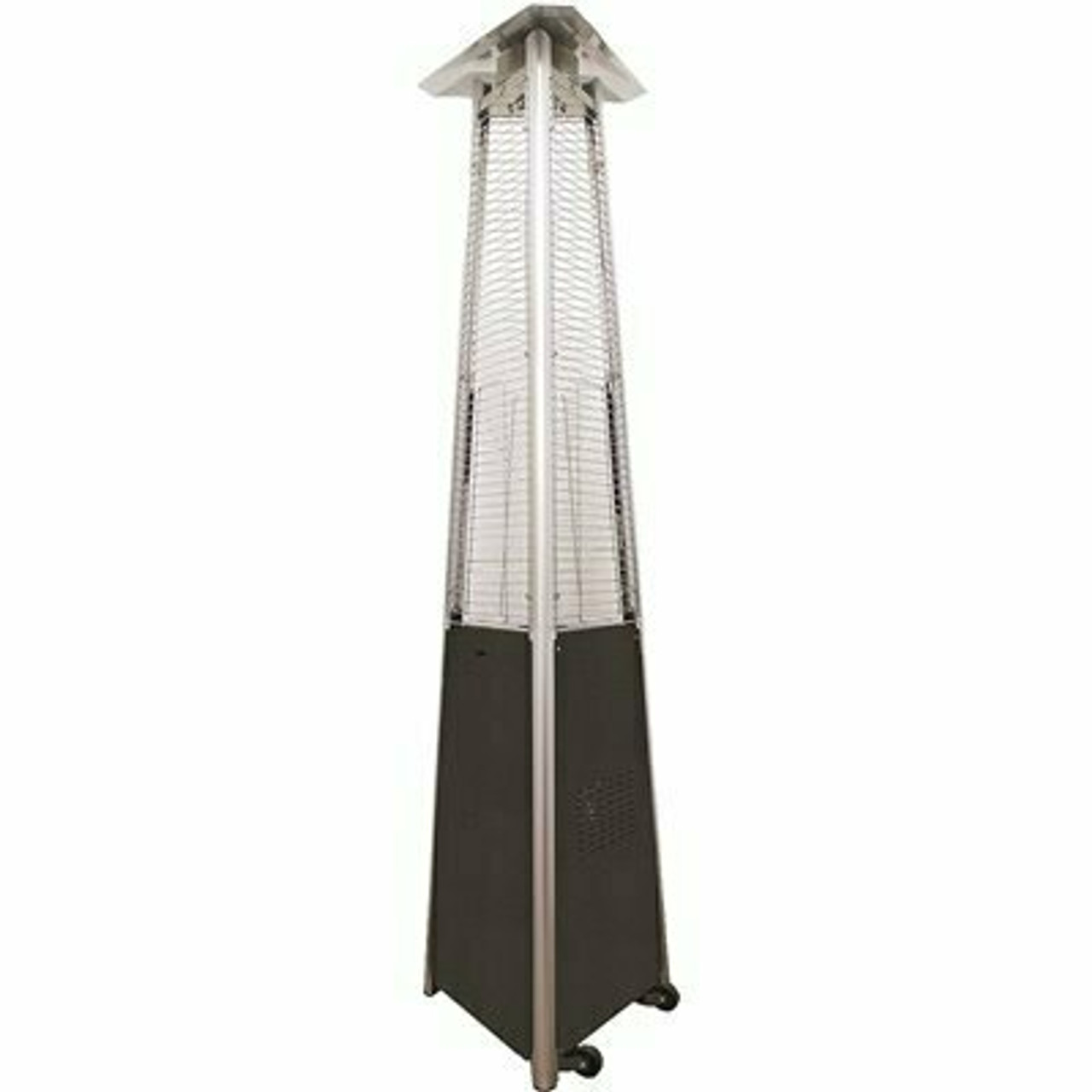 Hiland 42,000 Btu Hammered Silver Commercial Glass Tube Gas Patio Heater