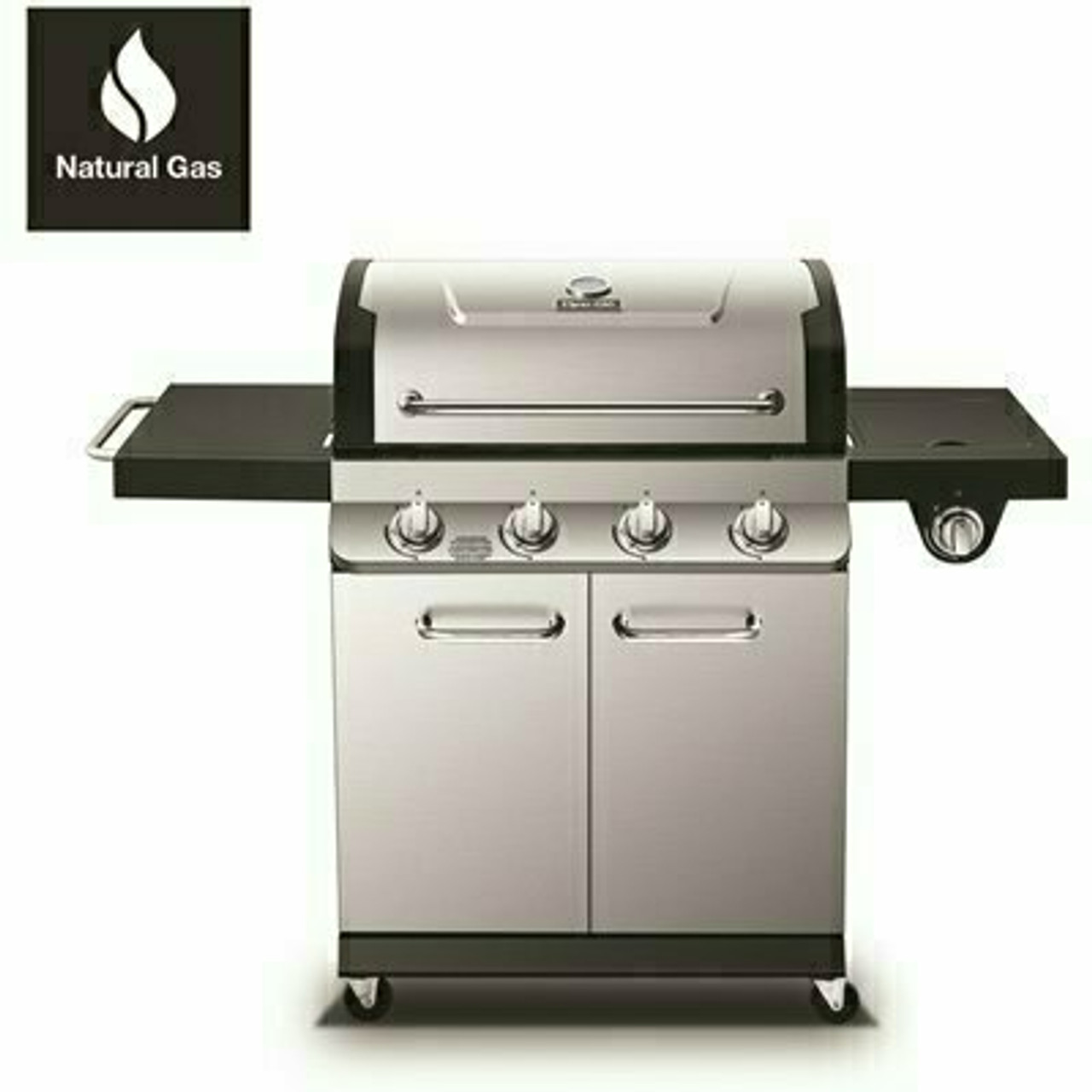 Dyna-Glo Premier 4-Burner Natural Gas Grill In Stainless Steel With Side Burner
