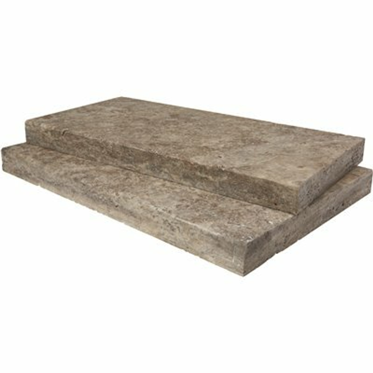 Msi Silver Travertine 2 In. X 24 In. X 24 In. Gray Pool Coping (10 Pieces/26.7 Sq. Ft./Pallet)