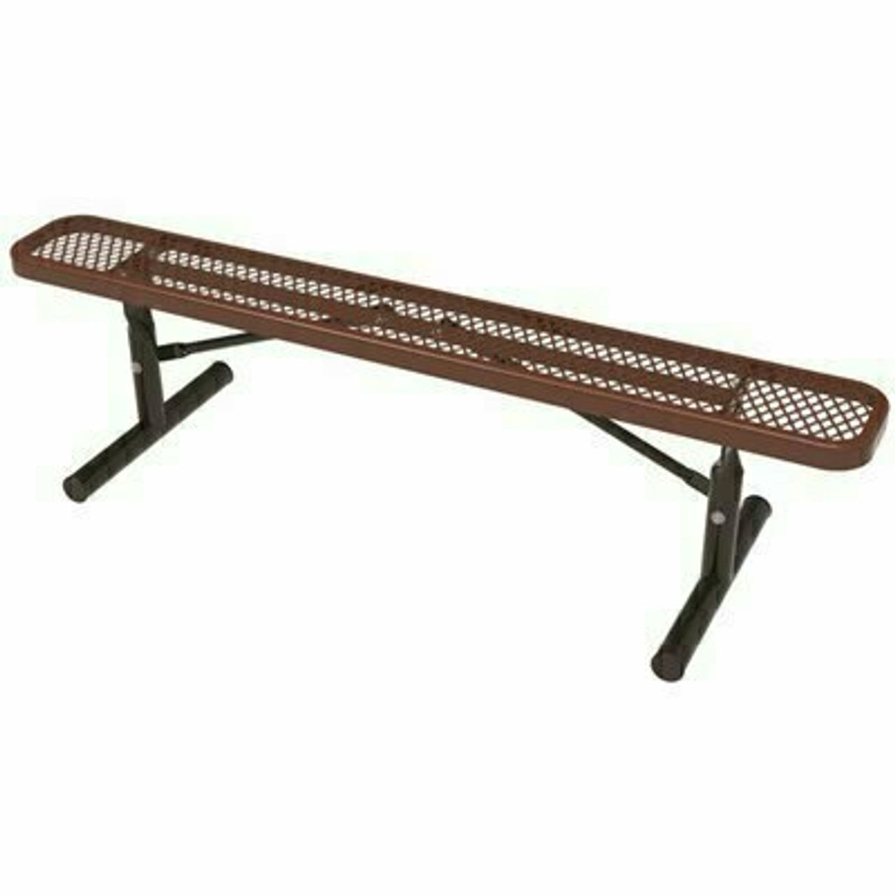 Everest 6 Ft. Brown Portable Park Bench Without Back