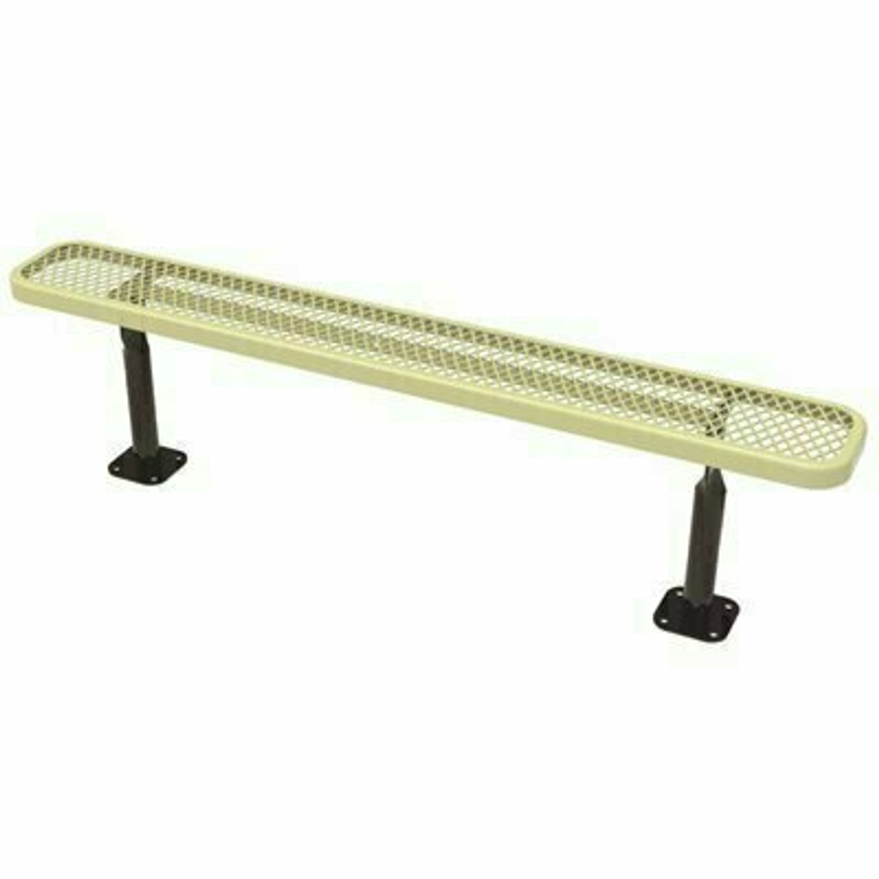 Everest 6 Ft. Beige Surface Mount Park Bench Without Back