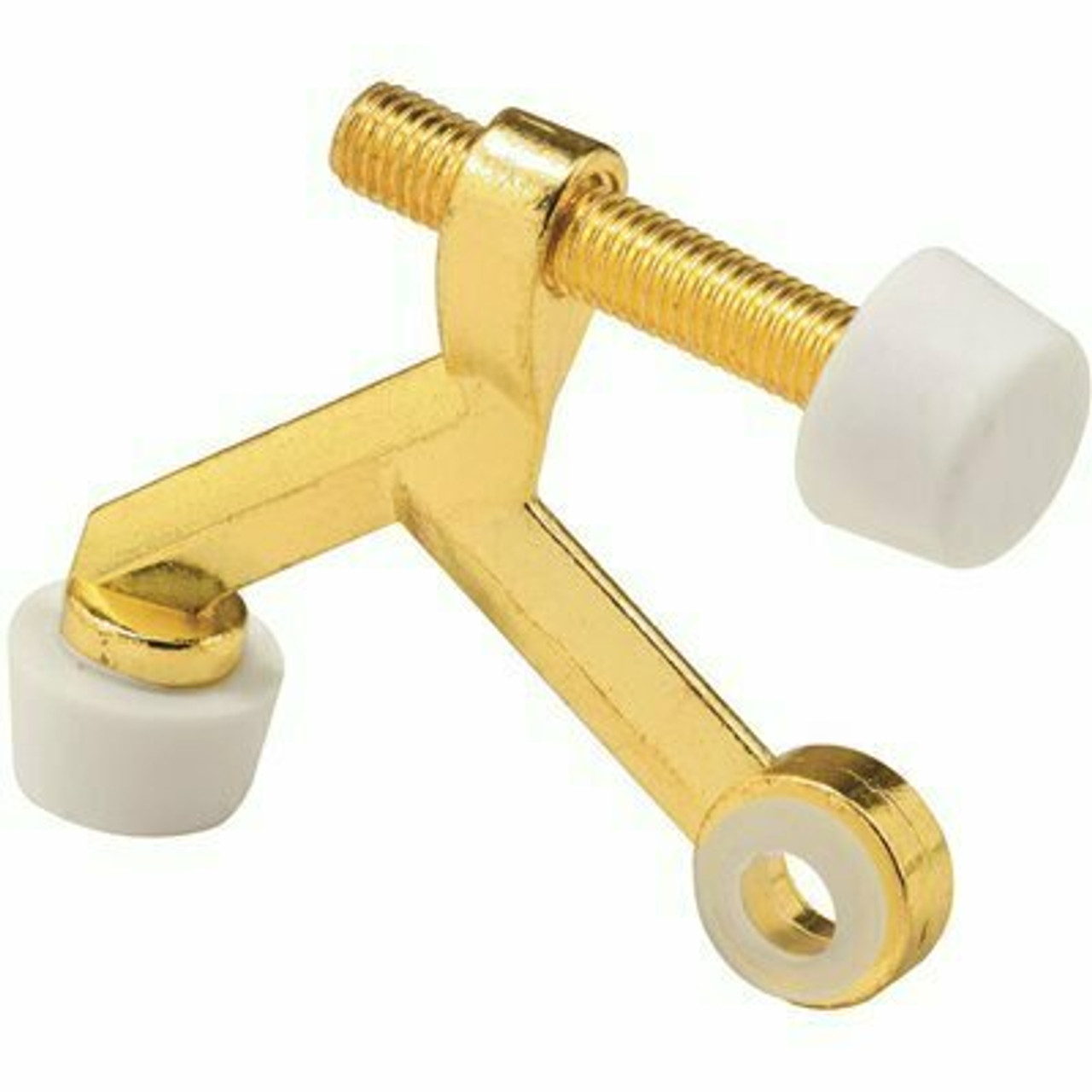 Prime-Line 1-1/4 In.  Diecast Construction Brass Plated 30-Degree, Adjustable Hinge Bolt Pin Door Stop (10-Pack)