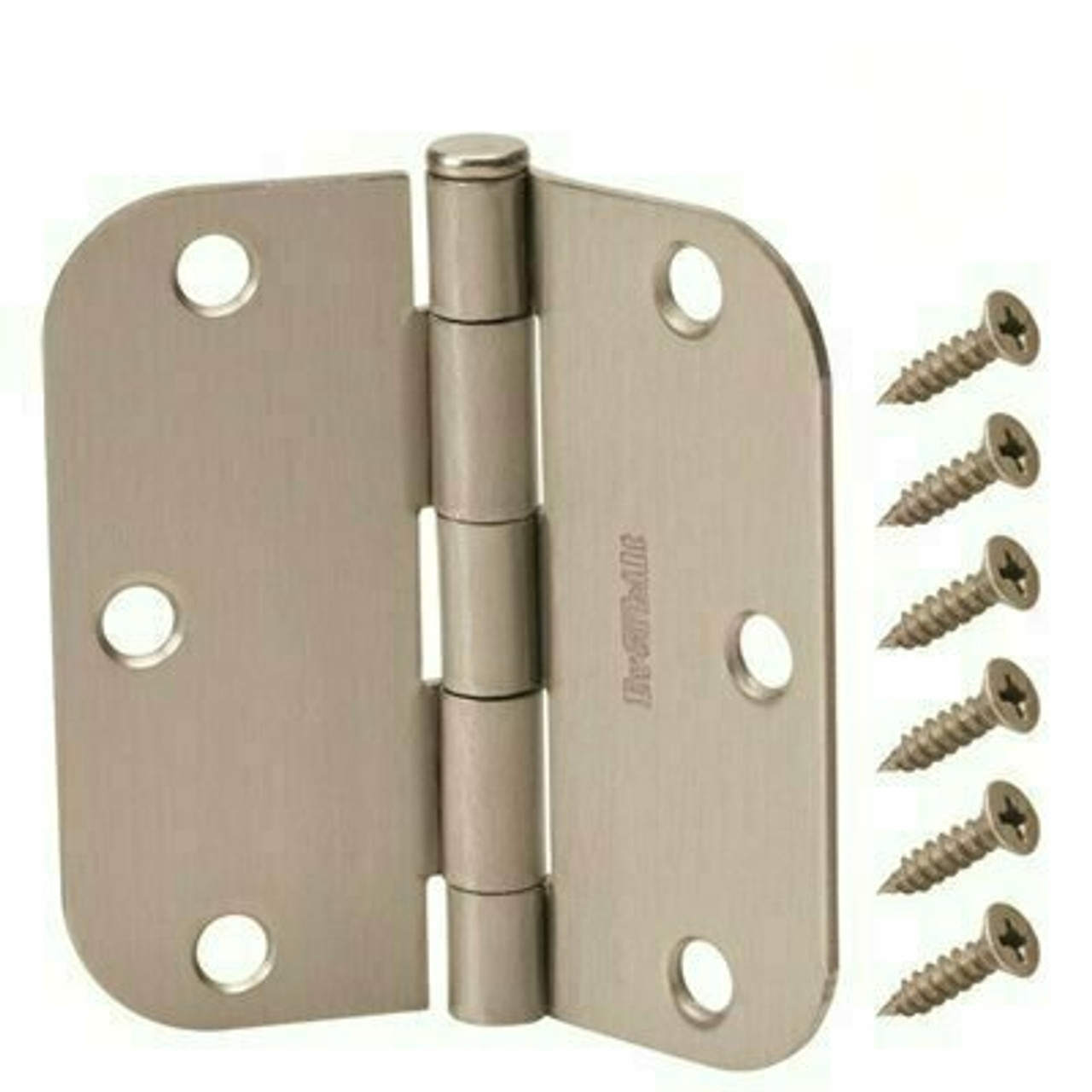 Everbilt 3-1/2 In. X 5/8 In. Radius Satin Nickel Door Hinge Value Pack (24 Per Pack)