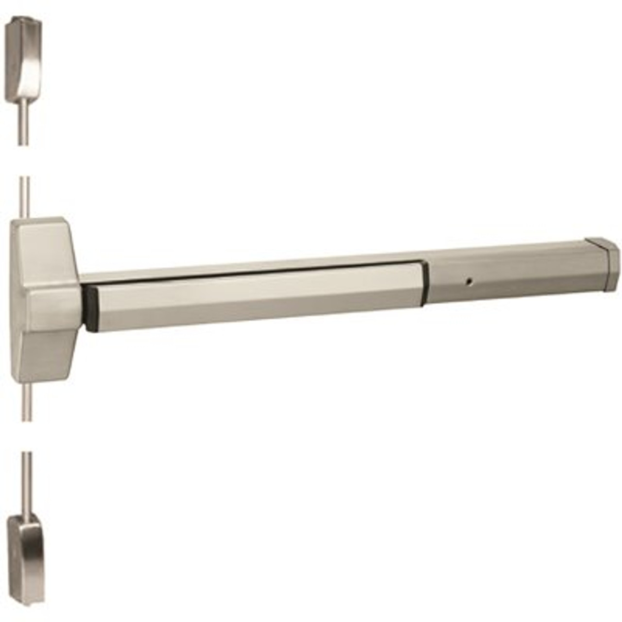 Yale 7000 Series Grade 1, Stainless Steel Finish, Non-Handed Surface Vertical Rod Exit Device, Exit Only